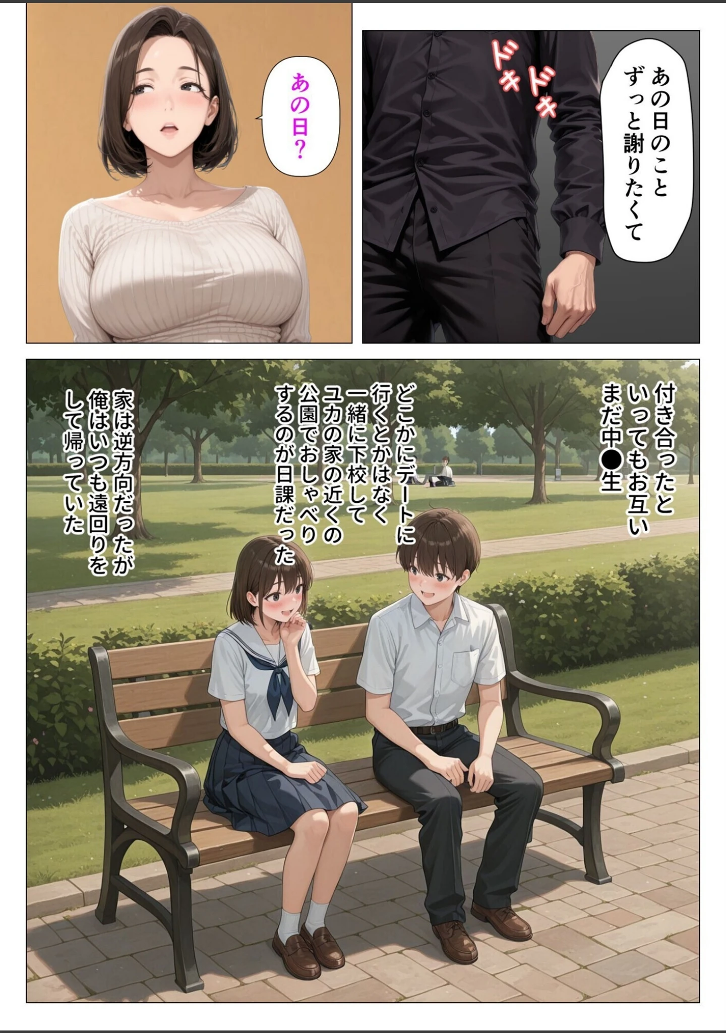 「【棒消し版】むちむち人妻になった元カノと同窓会で再会した童貞の濃密H 〜今日は私のカラダ好きに使って〜」（人妻が薫る部屋） 試し読み 12ページ目