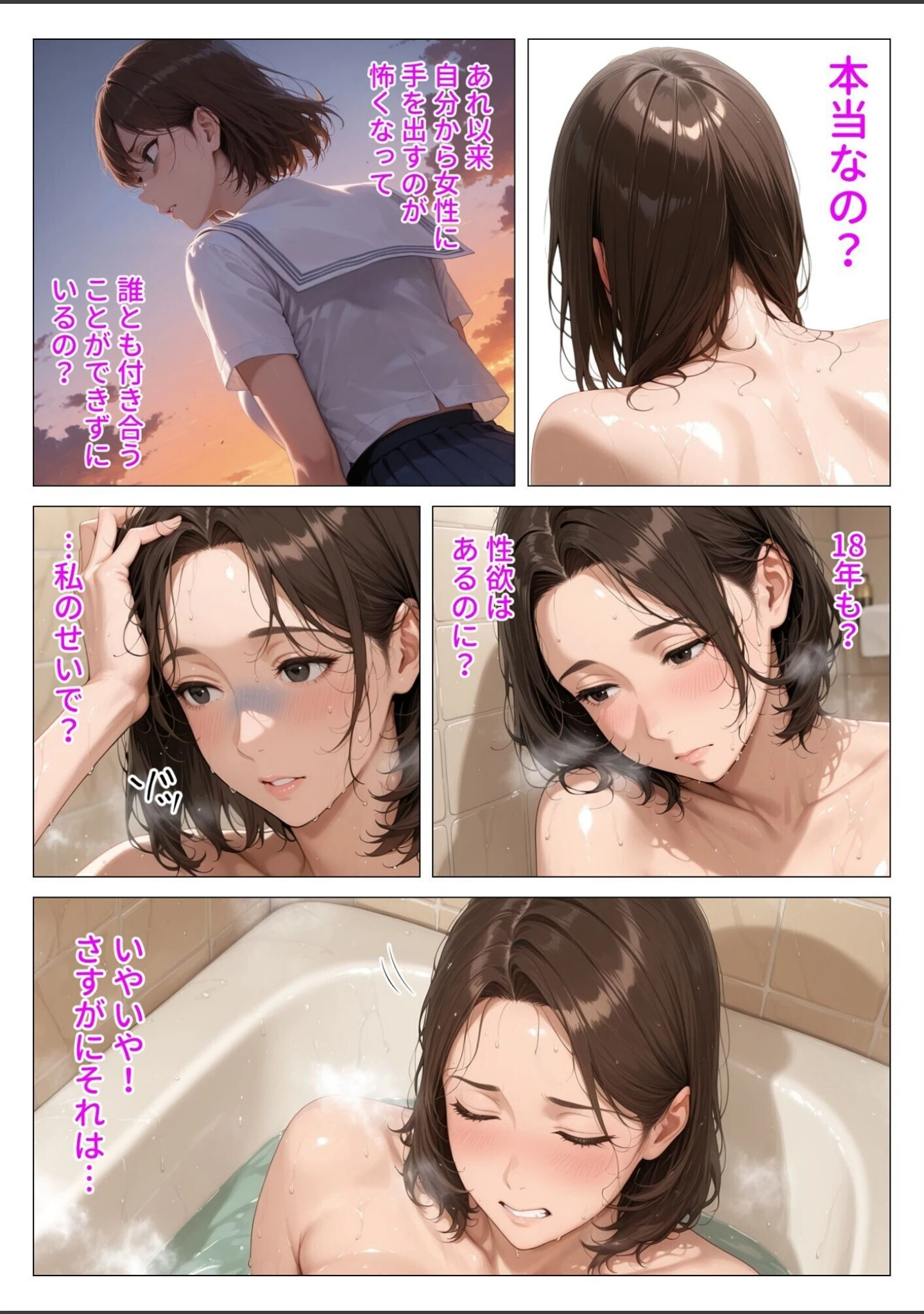 「【棒消し版】むちむち人妻になった元カノと同窓会で再会した童貞の濃密H 〜今日は私のカラダ好きに使って〜」（人妻が薫る部屋） 試し読み 24ページ目