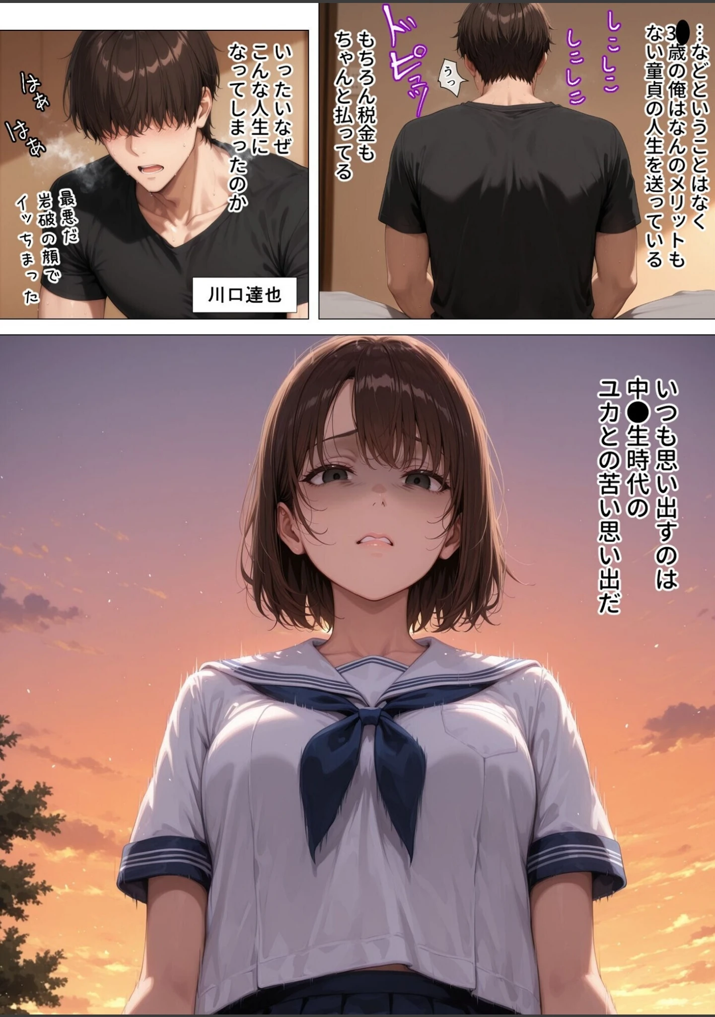 「【棒消し版】むちむち人妻になった元カノと同窓会で再会した童貞の濃密H 〜今日は私のカラダ好きに使って〜」（人妻が薫る部屋） 試し読み 3ページ目