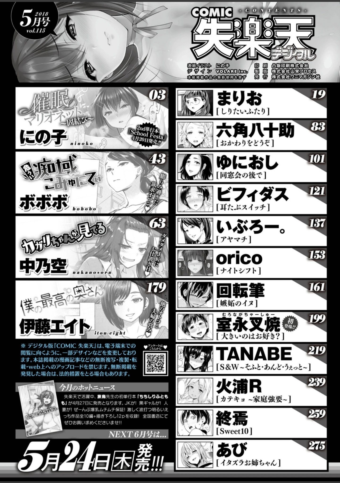 「COMIC失楽天 2018年05月号」（にの子） 試し読み 2ページ目
