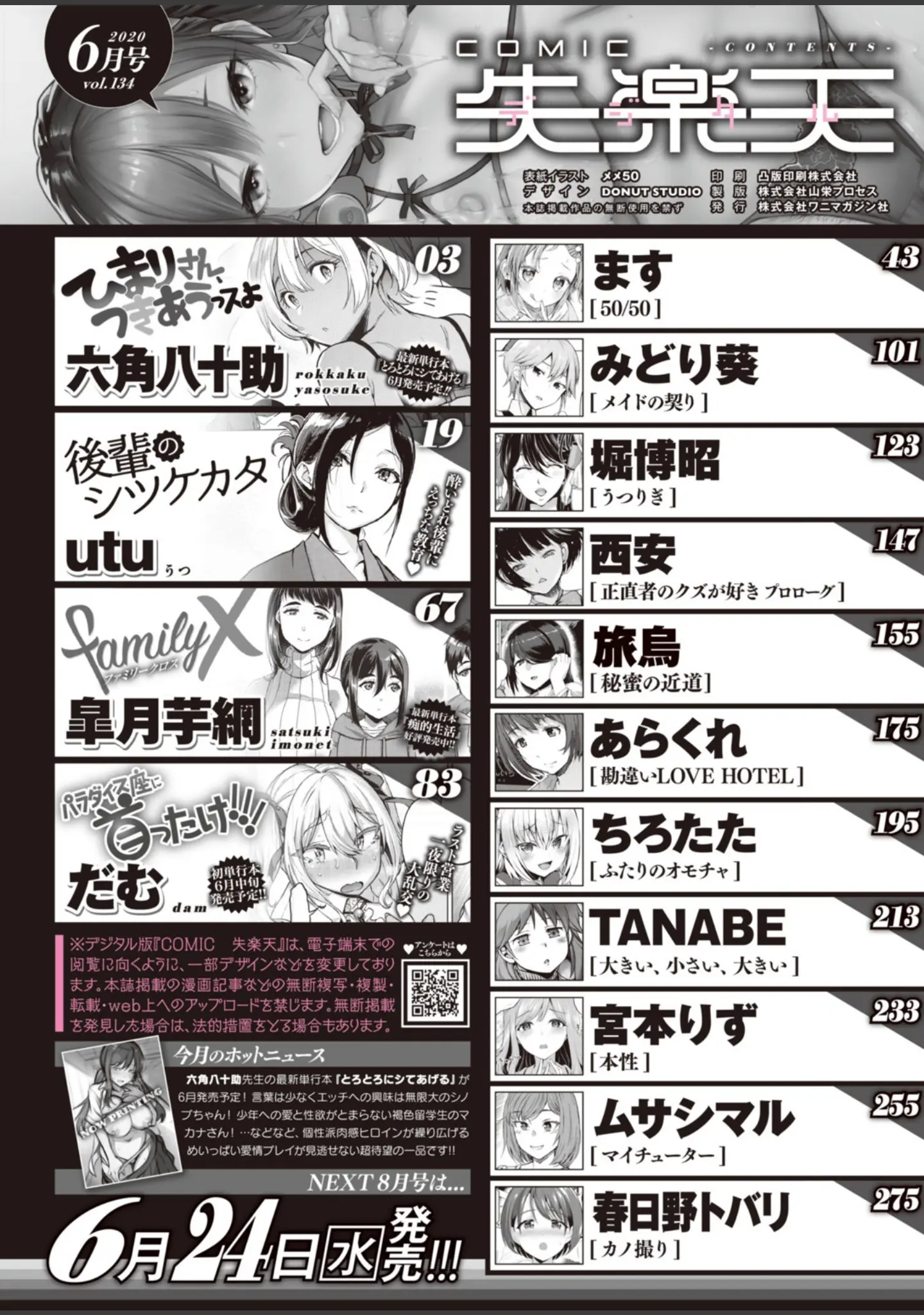 「COMIC失楽天 2020年06月号」（六角八十助） 試し読み 2ページ目
