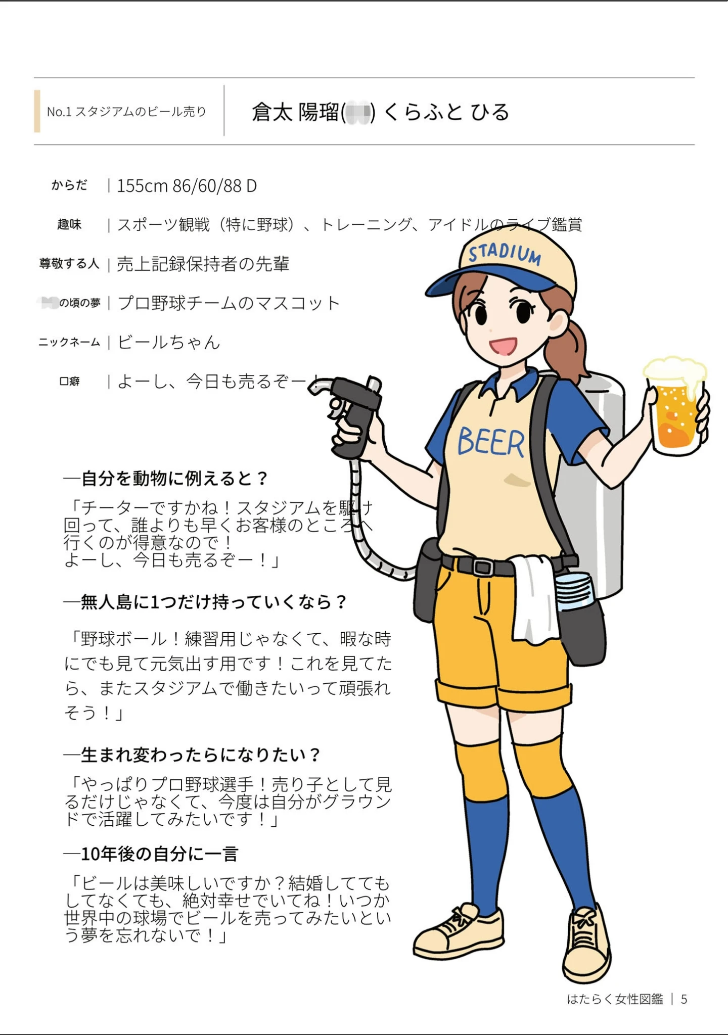 「はたらく女性図鑑」（よい子ブックス） 試し読み 6ページ目