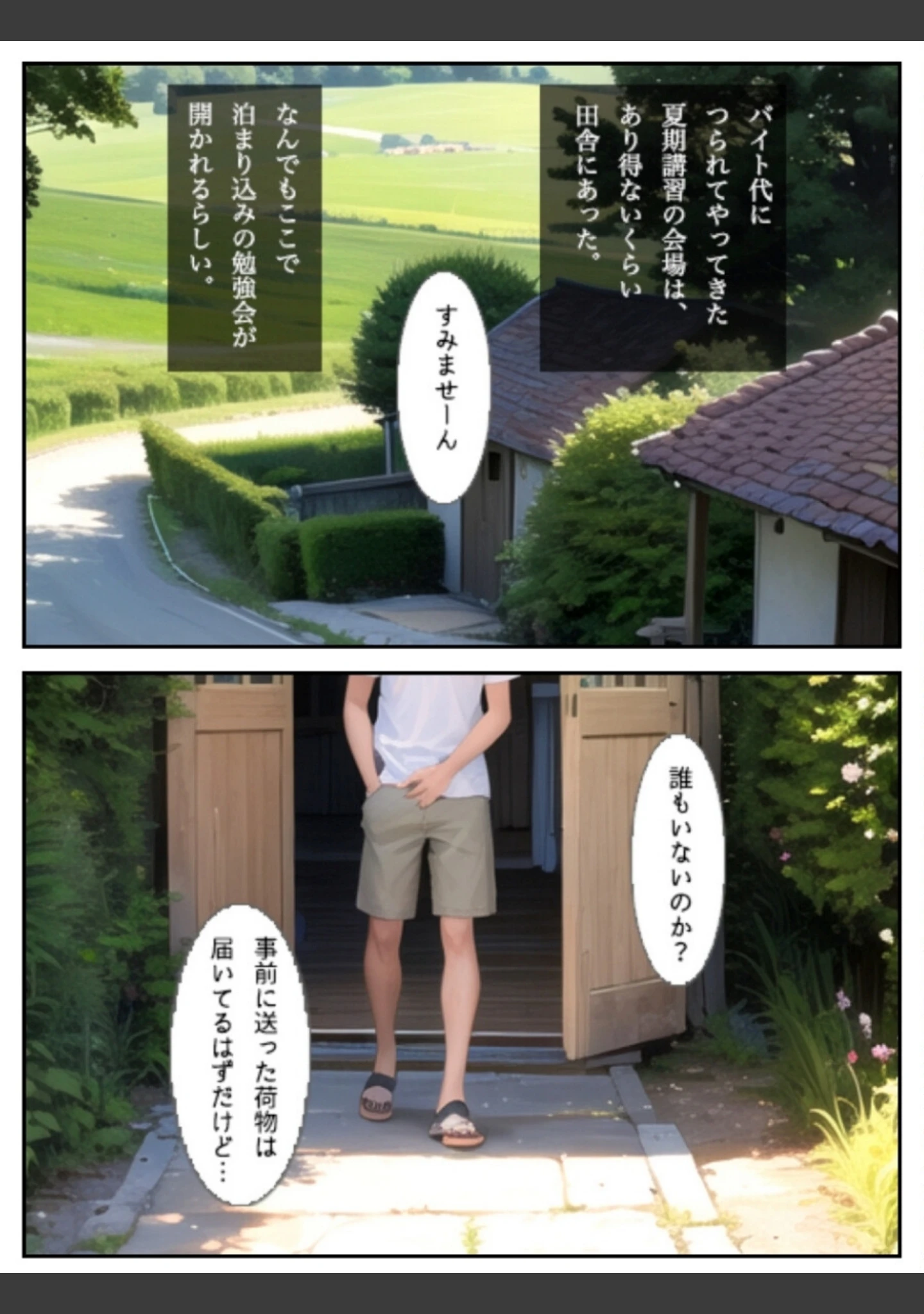 「ふたつの夏 〜君と僕の30日〜 ＜合冊版＞ 制服＆巫女スタイルおまけイラスト付き【フルカラー】」（剥いた棘） 試し読み 10ページ目