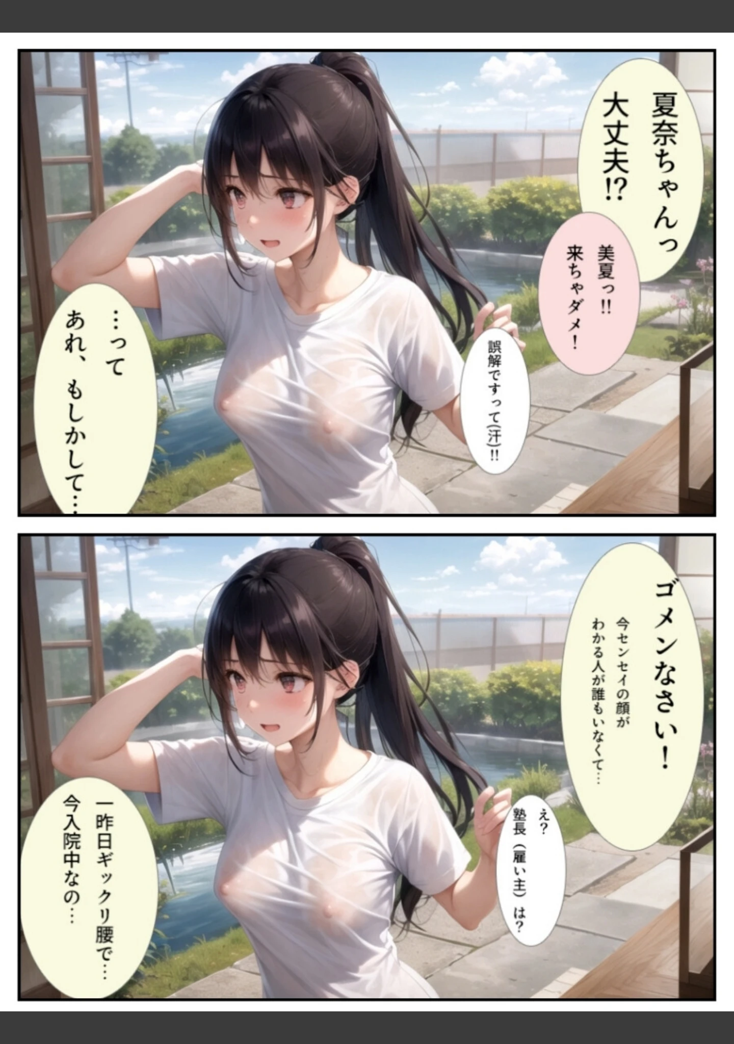 「ふたつの夏 〜君と僕の30日〜 ＜合冊版＞ 制服＆巫女スタイルおまけイラスト付き【フルカラー】」（剥いた棘） 試し読み 13ページ目