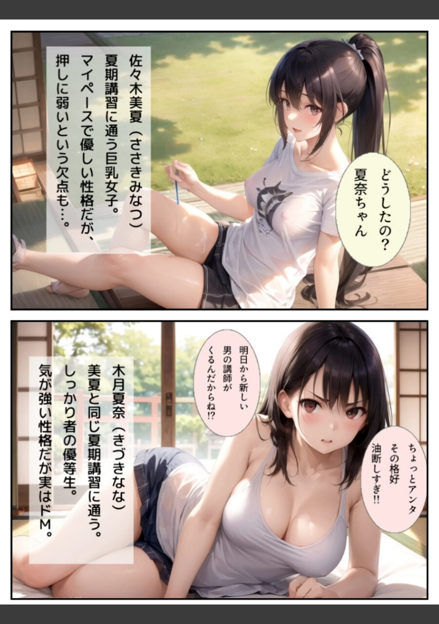 「ふたつの夏 〜君と僕の30日〜 ＜合冊版＞ 制服＆巫女スタイルおまけイラスト付き【フルカラー】」（剥いた棘） 試し読み 7ページ目