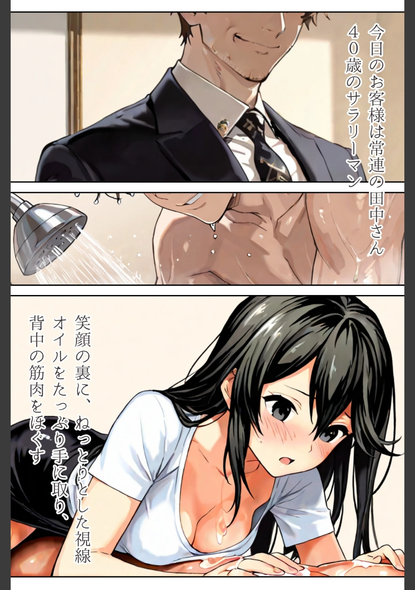 「やみつきメンズエステ嬢〜予約困難セラピの憂鬱〜R指定 合冊版」（LUUMI） 試し読み 11ページ目