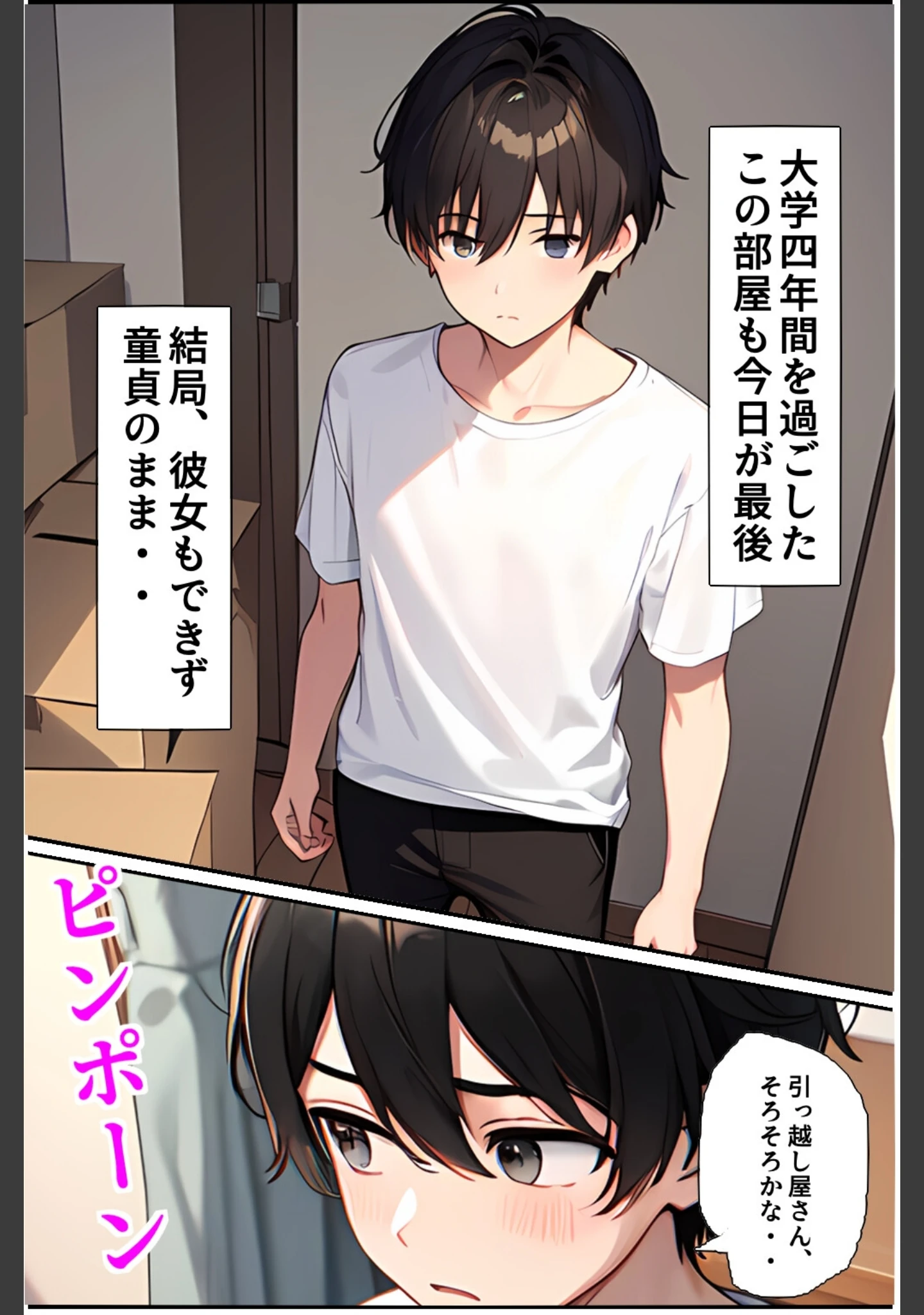 「引っ越し屋を呼んだらアイドル志望の巨乳バイトちゃんがピンで来てビンビン」（ちゃんねこ） 試し読み 2ページ目