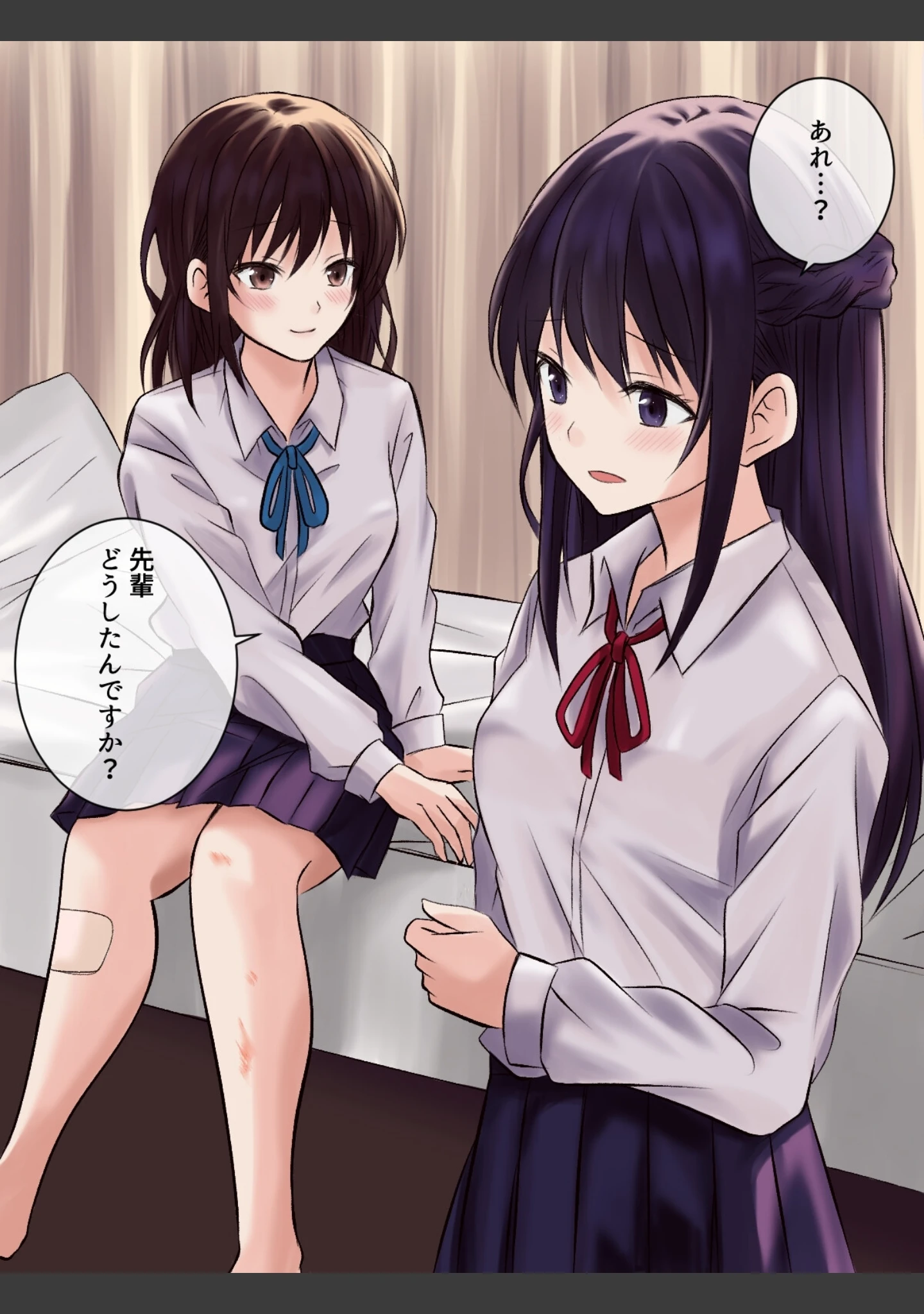 「憧れの先輩と保健室で百合エッチ」（とうきび） 試し読み 2ページ目