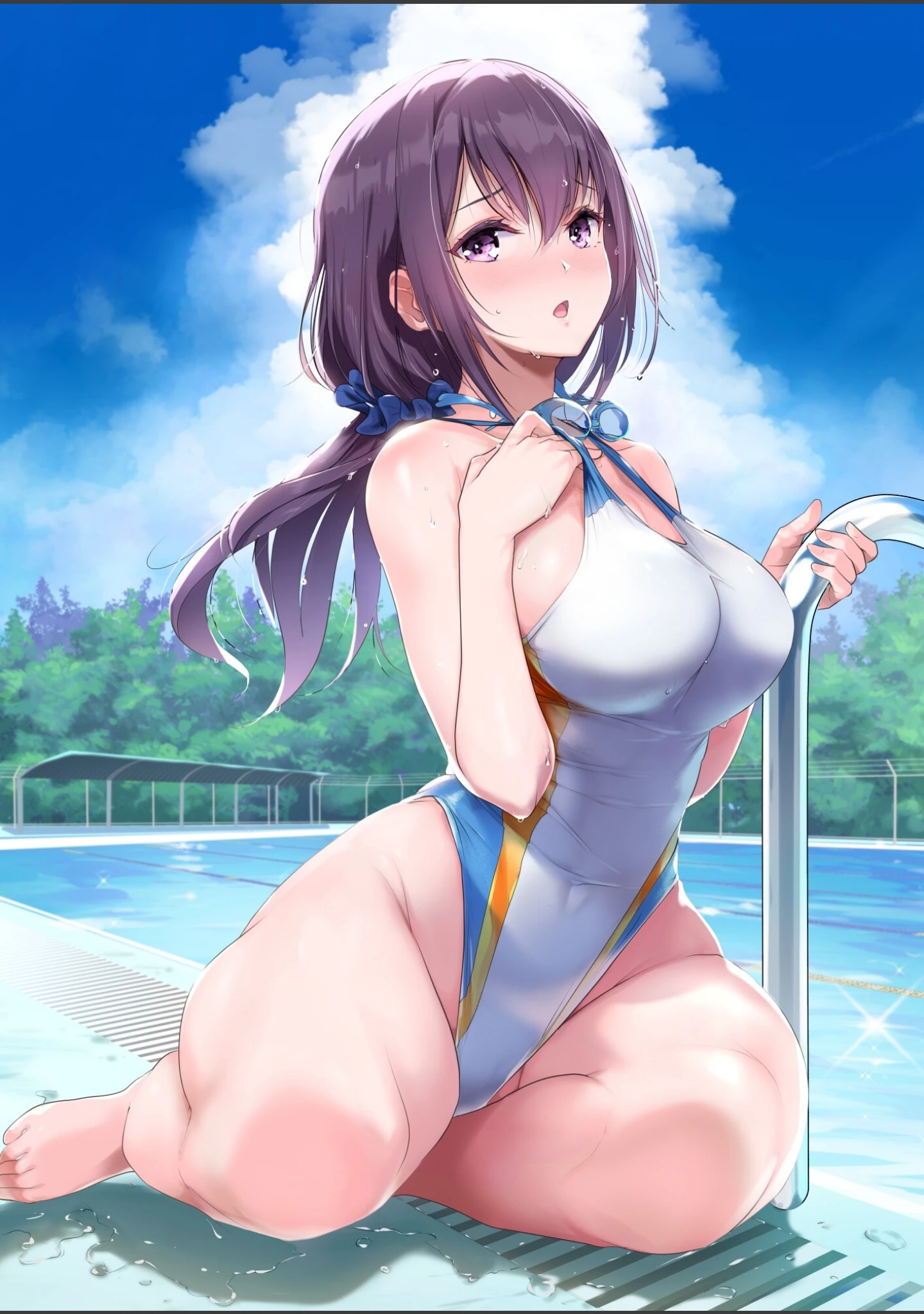 「巨乳が悩みの水泳部員【白抜き修正版】」（ナイロン） 試し読み 2ページ目