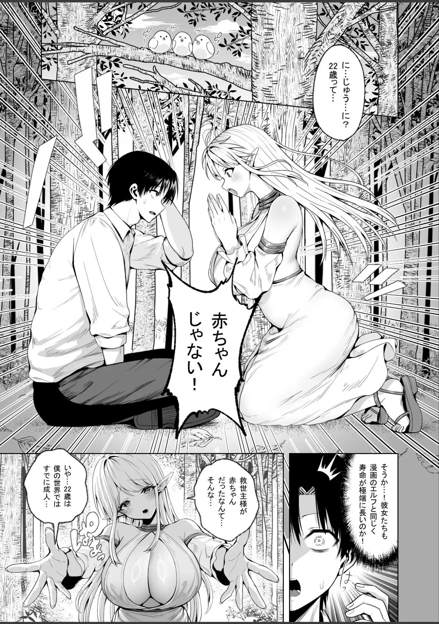 「種馬（救世主）として召喚された異世界でエルフママに甘やかされながらヤリまくる」（ハウメニードリームズ出版） 試し読み 12ページ目