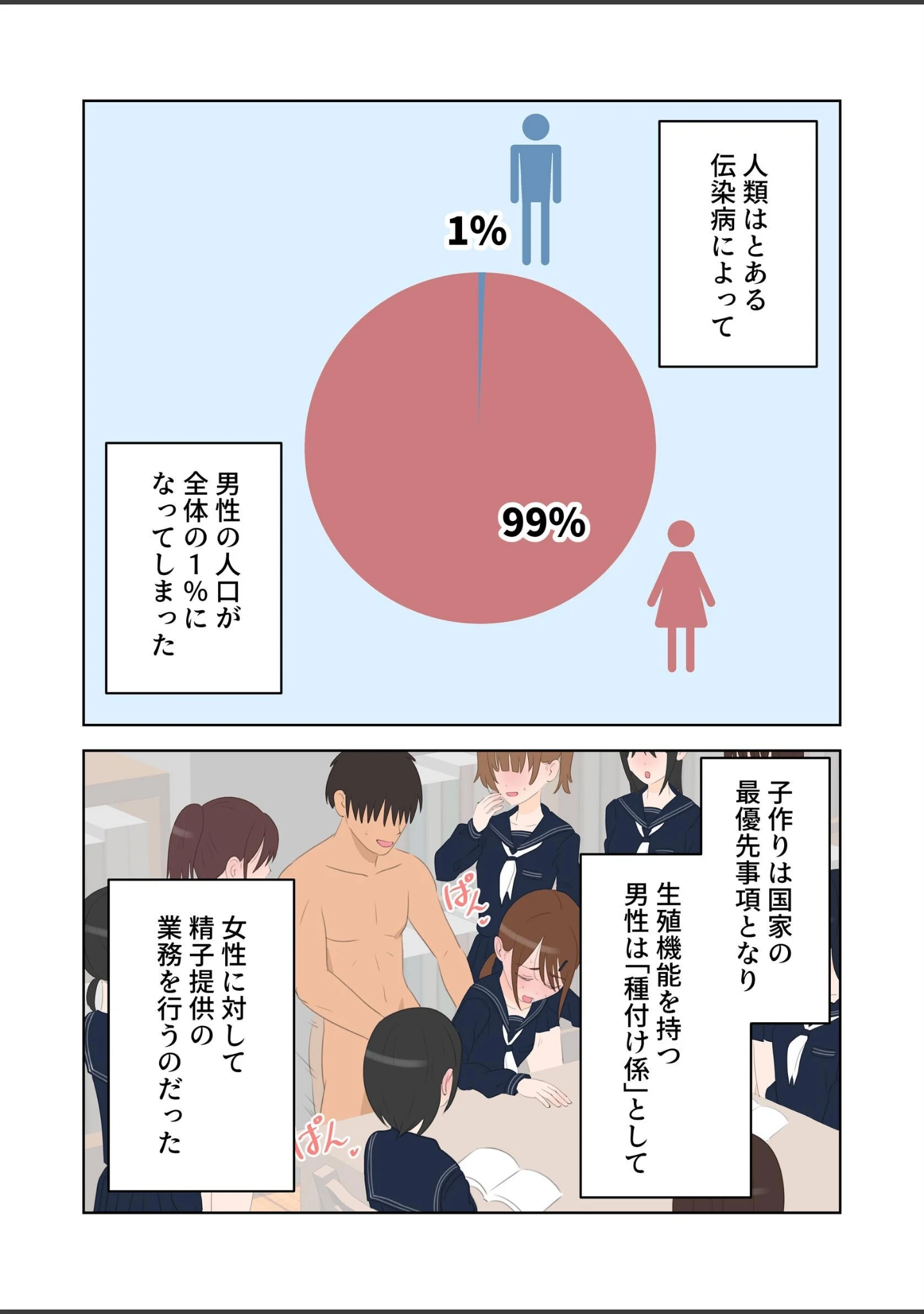 「種付け係が女子校で中出ししまくる話」（しおペッパー） 試し読み 3ページ目