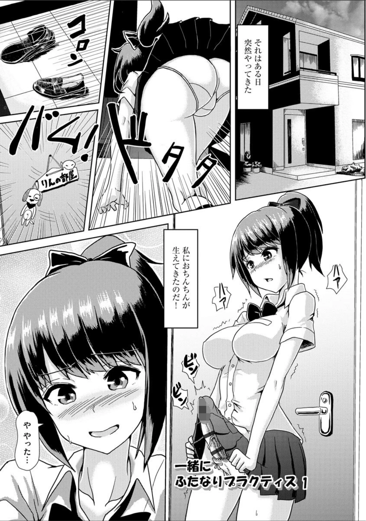 「ふたプラ 〜一緒にふたなりプラクティス〜」（双葉淀夢） 試し読み 4ページ目