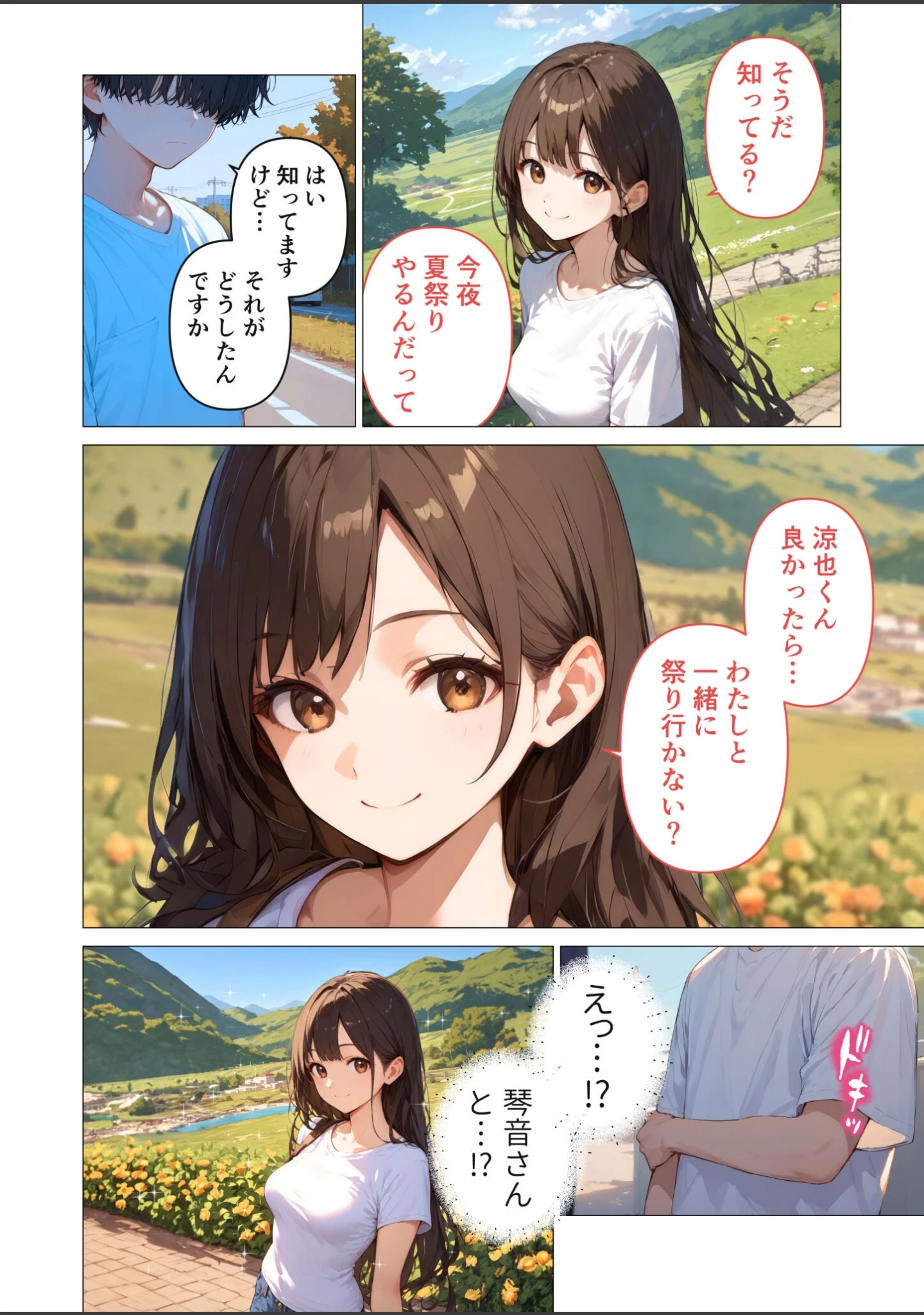 「夏祭りの日、好きだったお姉さんが知らないおじさんに生ハメされまくる話 モザイク版」（ラビットフット） 試し読み 9ページ目