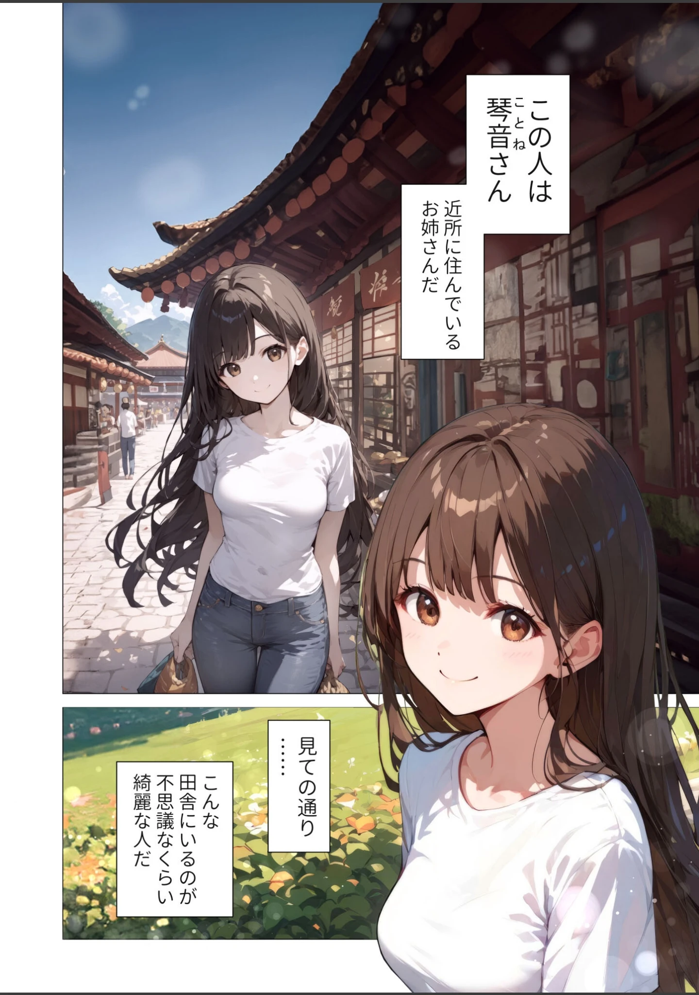 「夏祭りの日、好きだったお姉さんが知らないおじさんに生ハメされまくる話 モザイク版」（ラビットフット） 試し読み 7ページ目
