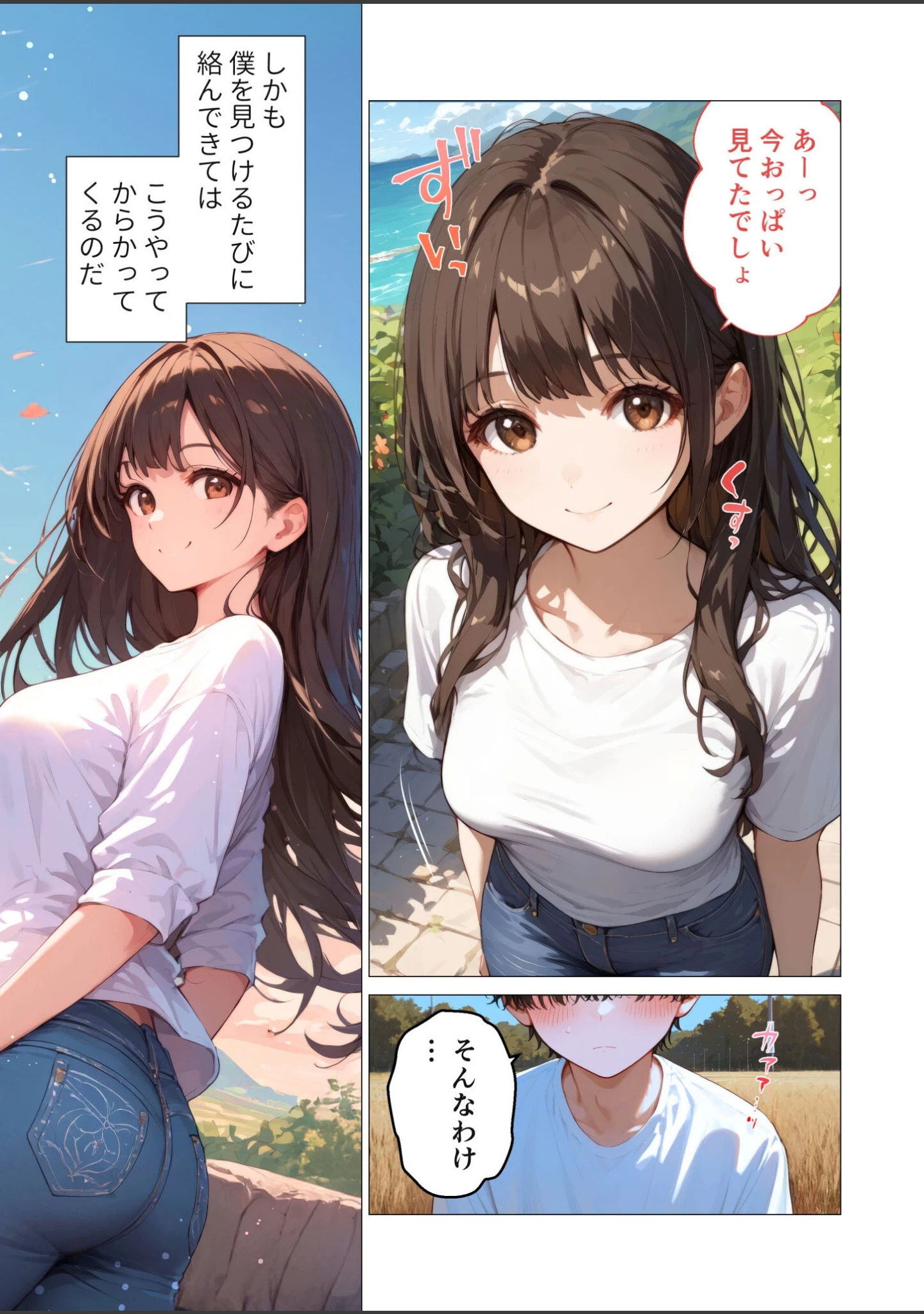 「夏祭りの日、好きだったお姉さんが知らないおじさんに生ハメされまくる話 モザイク版」（ラビットフット） 試し読み 8ページ目