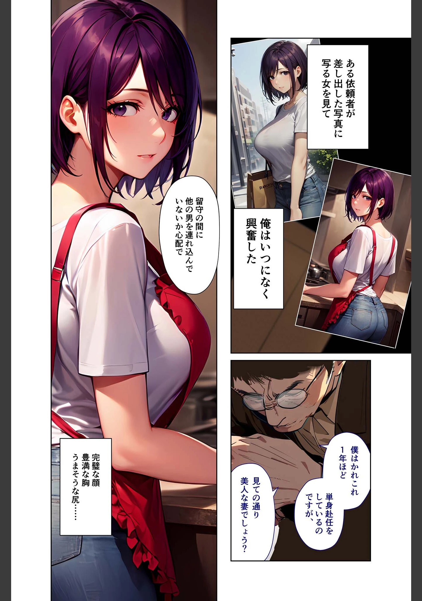 「NTR浮気調査 〜雇い主のエロ尻妻をハメる下劣探偵〜 モザイク版（単話）」（ラビットフット） 試し読み 5ページ目