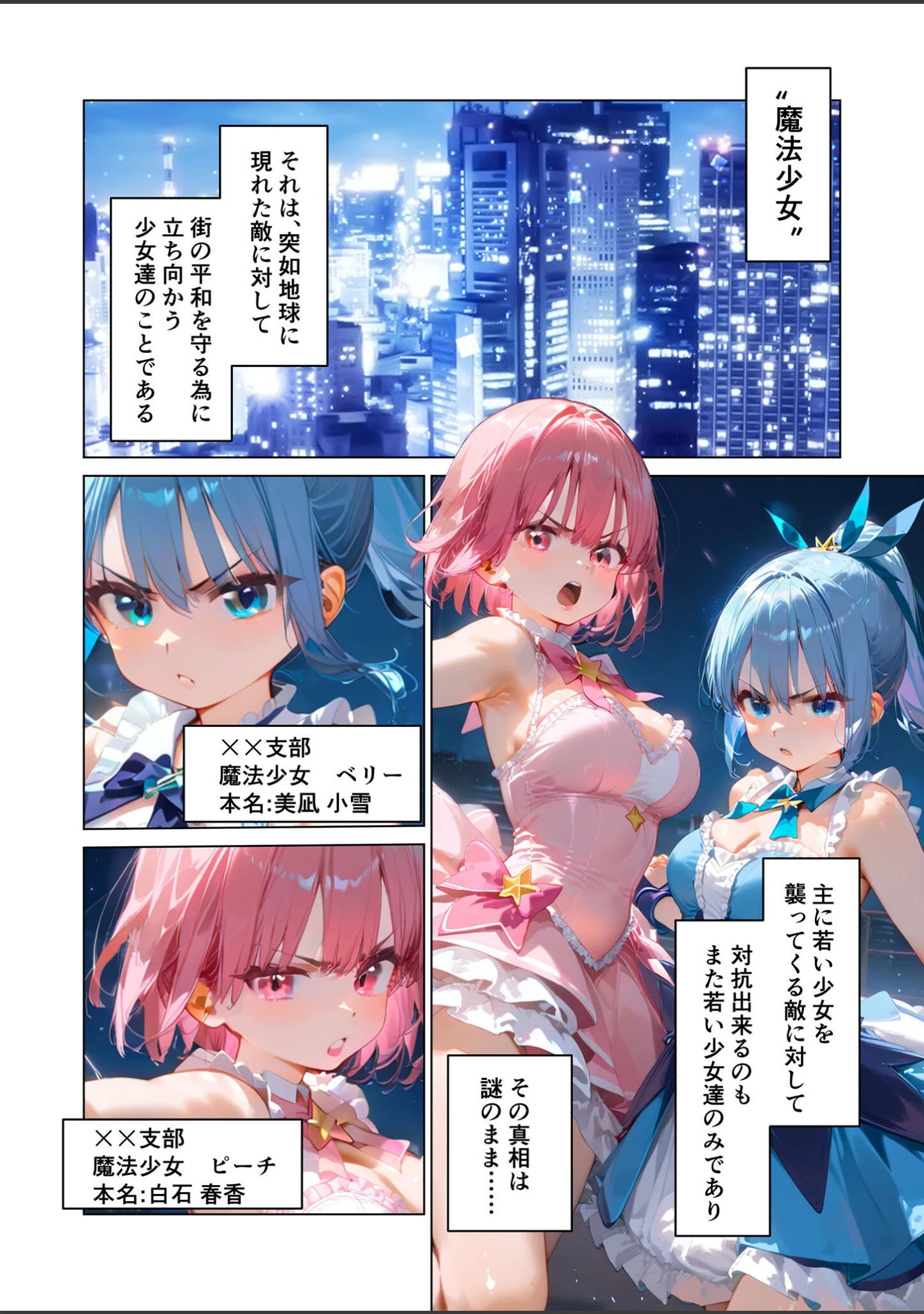 「魔法×女は触手に絶対勝てない モザイク版（単話）」（ラビットフット） 試し読み 2ページ目