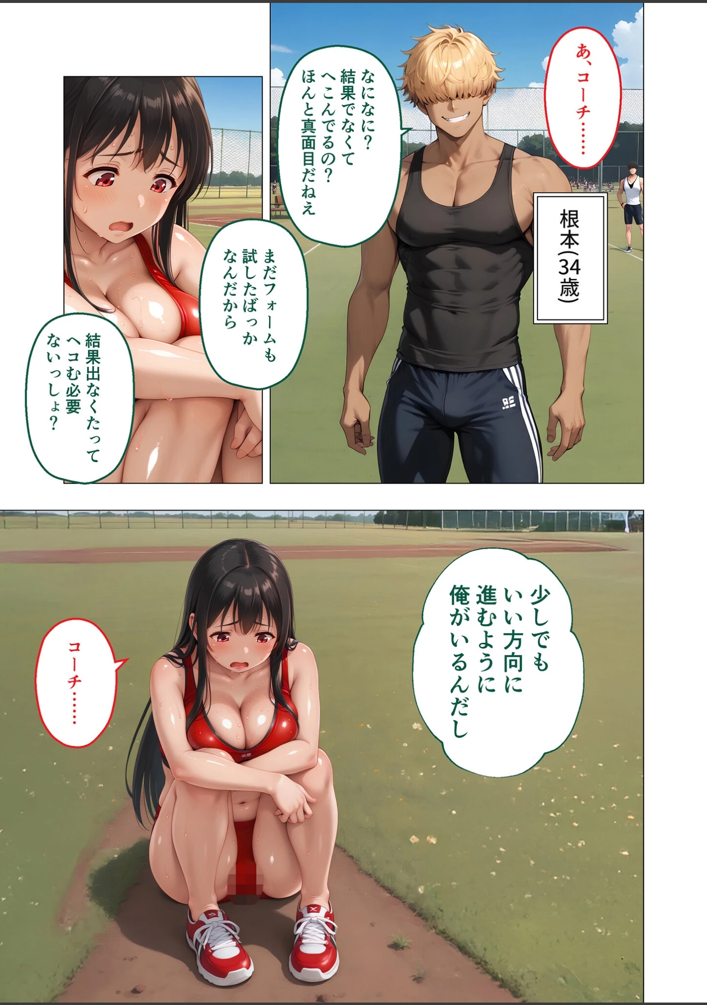 「陸上一筋だった先輩がコーチ専用のメスになるまで モザイク版」（ラビットフット） 試し読み 10ページ目