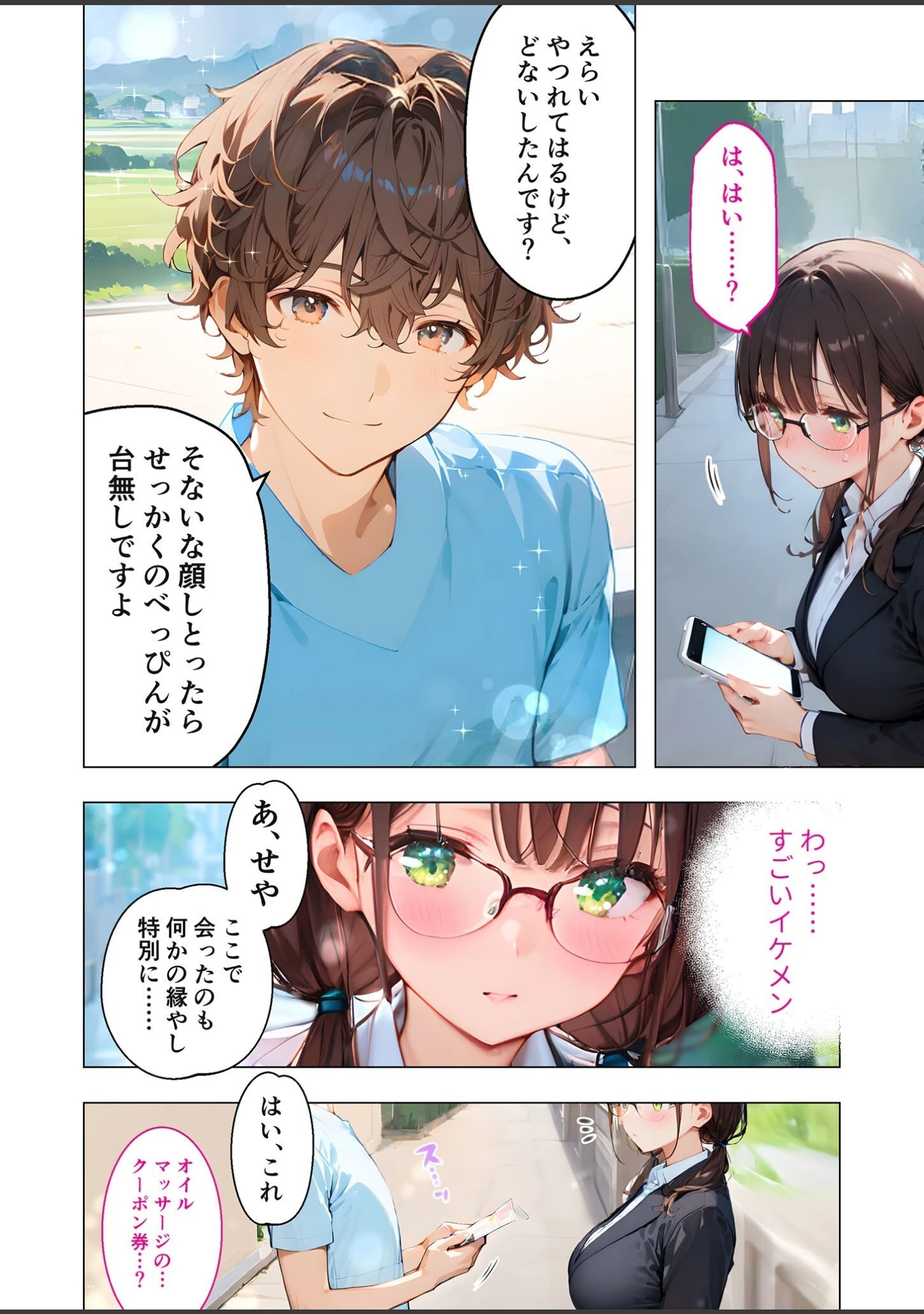 「甘S関西弁お兄さんの絶頂ぬるぬるマッサージ モザイク版」（ラビットフット） 試し読み 3ページ目