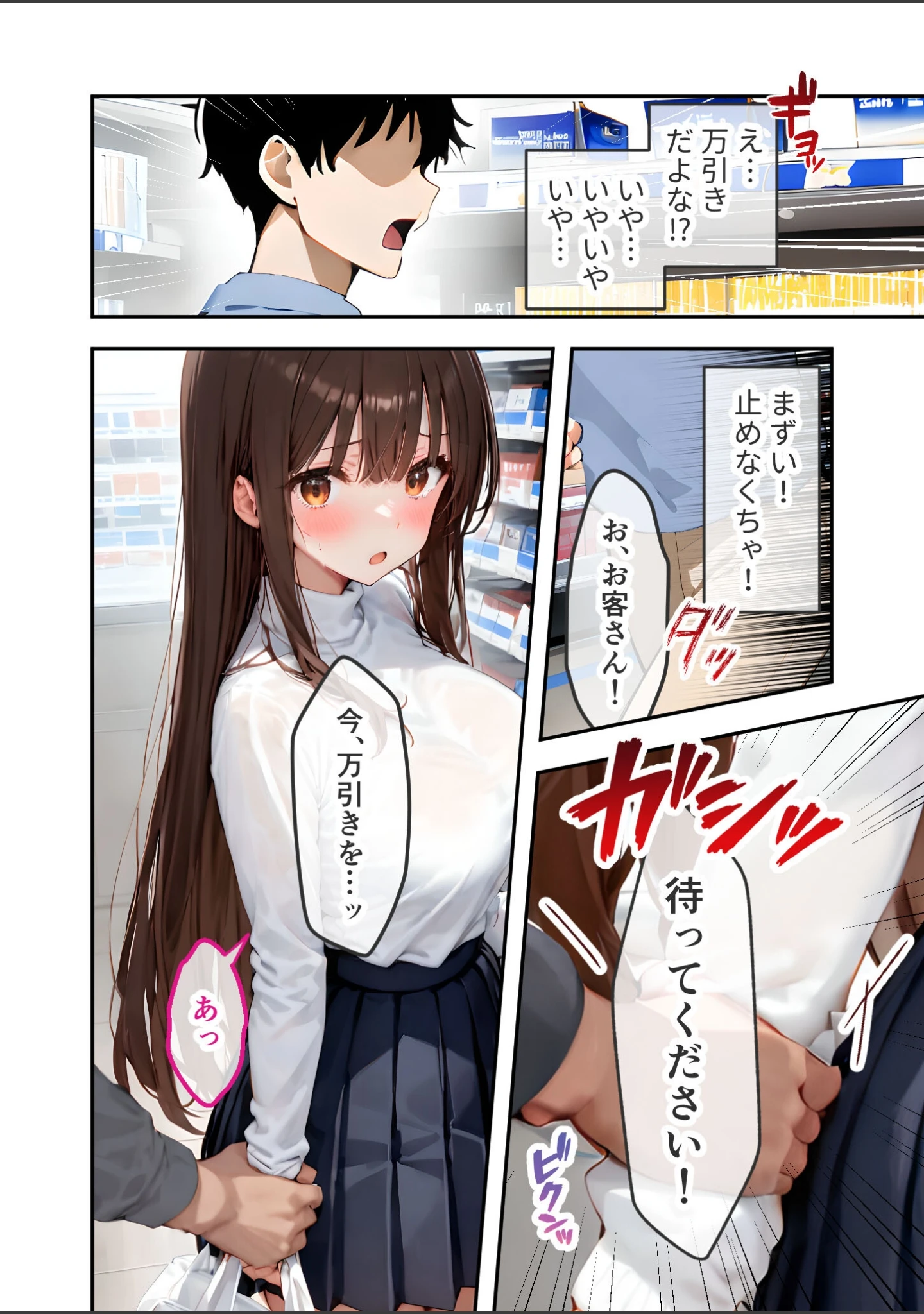 「万引き娘はお仕置き希望 モザイク版」（ラビットフット） 試し読み 7ページ目
