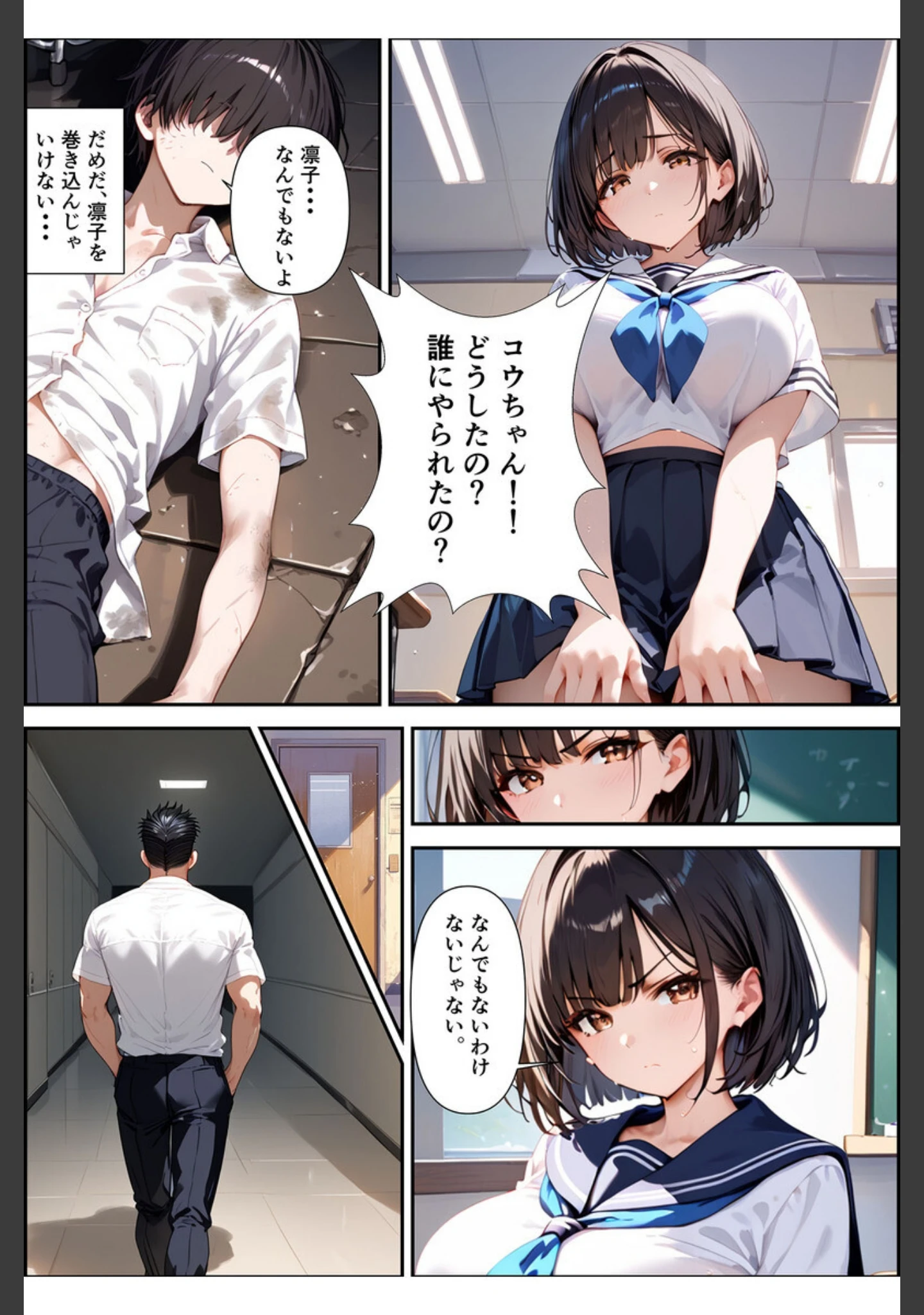 「【全2作収録】ボクを守るために不良の性●●になっても絶対に堕ちないカノジョ モザイク版」（バベル太郎） 試し読み 11ページ目
