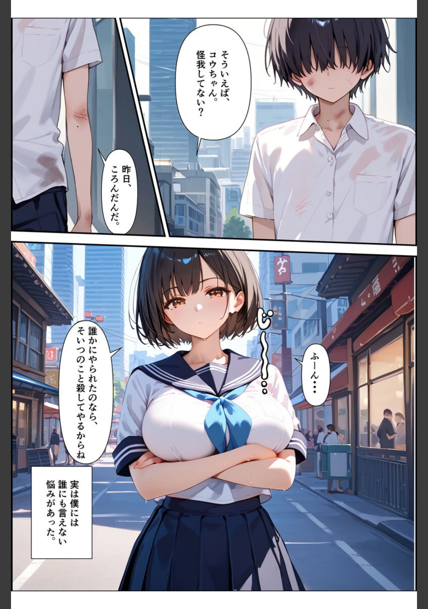 「【全2作収録】ボクを守るために不良の性●●になっても絶対に堕ちないカノジョ モザイク版」（バベル太郎） 試し読み 7ページ目