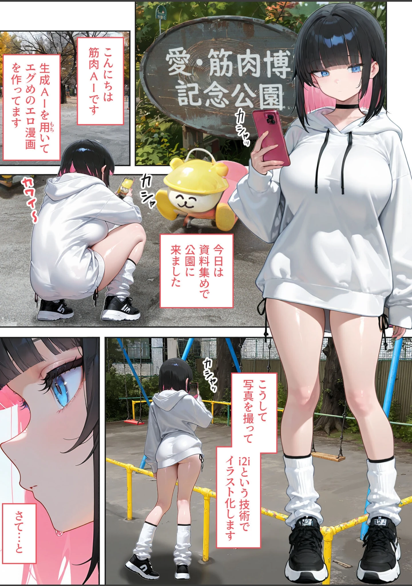 「エロ漫画家の過激でキケンな突撃取材 〜お前が便所になるんだよ！〜 モザイク版」（愛・筋肉博） 試し読み 3ページ目