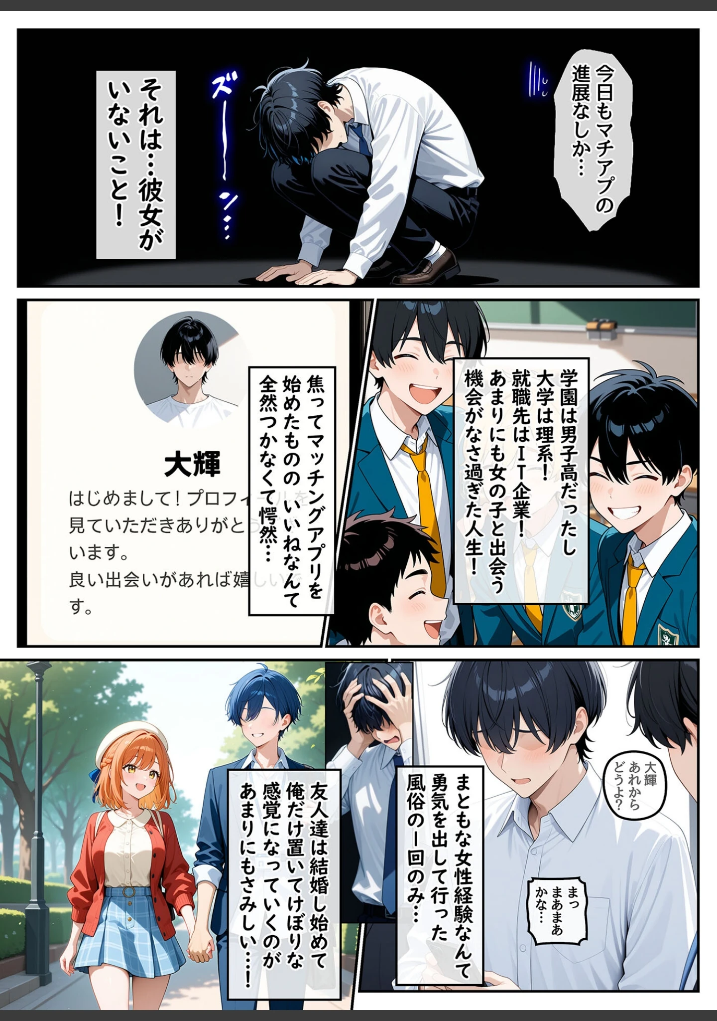 「童貞の俺が海外旅行先で出会った褐色美女と国際結婚して子作りしまくる話 モザイク版」（ハレノヒ） 試し読み 3ページ目