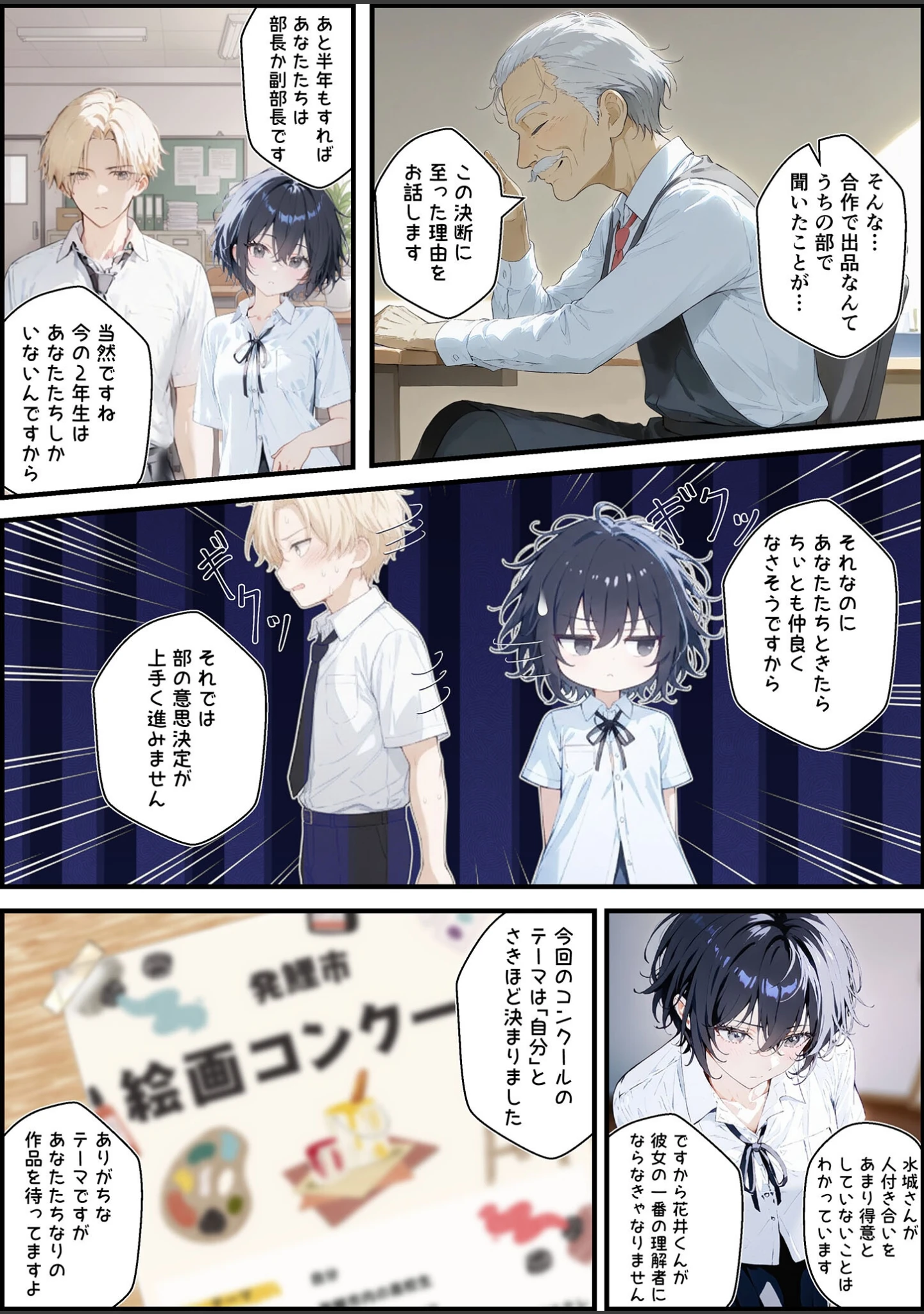 「君と僕の額縁 モザイク版」（初恋ラボ） 試し読み 11ページ目