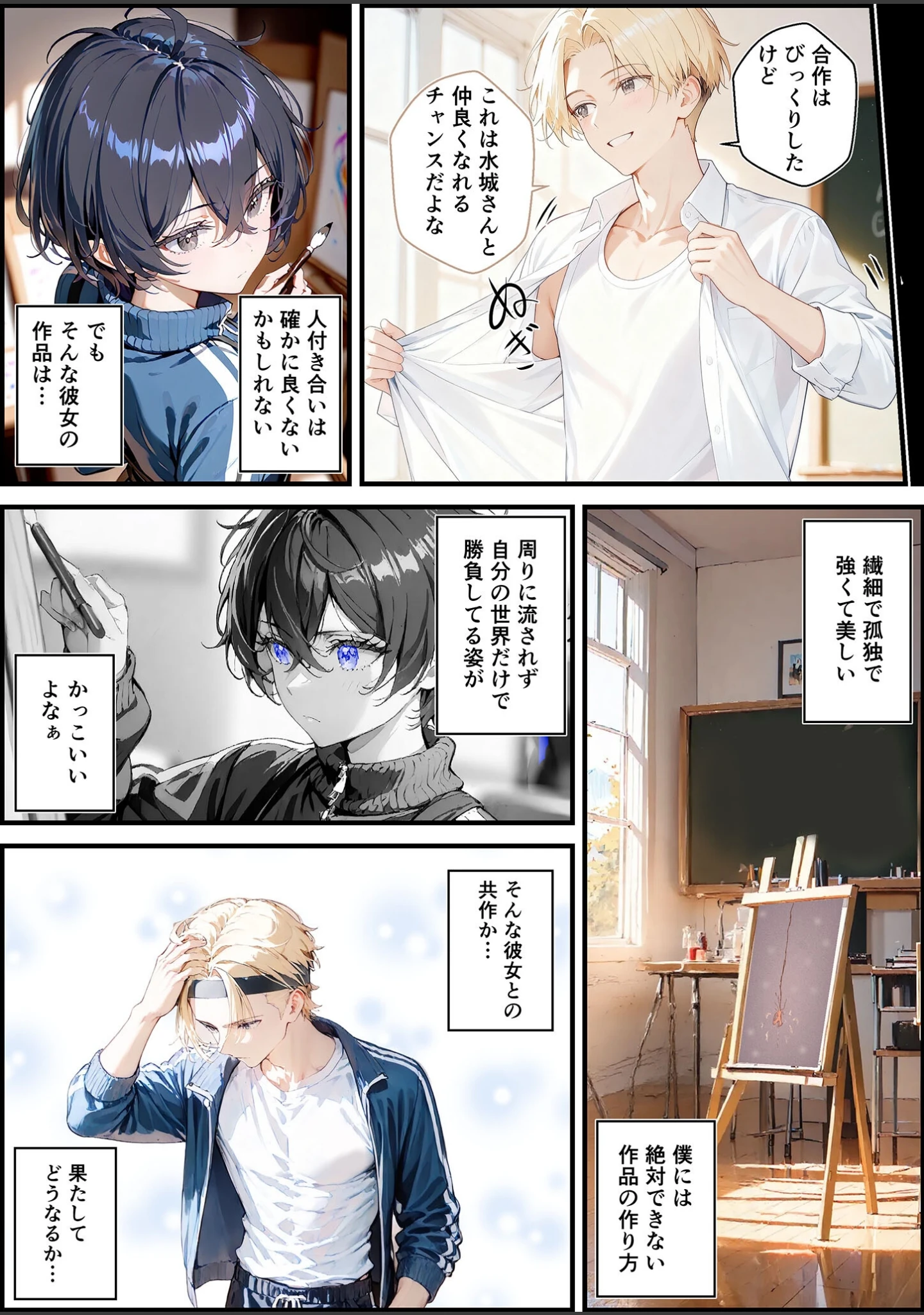 「君と僕の額縁 モザイク版」（初恋ラボ） 試し読み 12ページ目