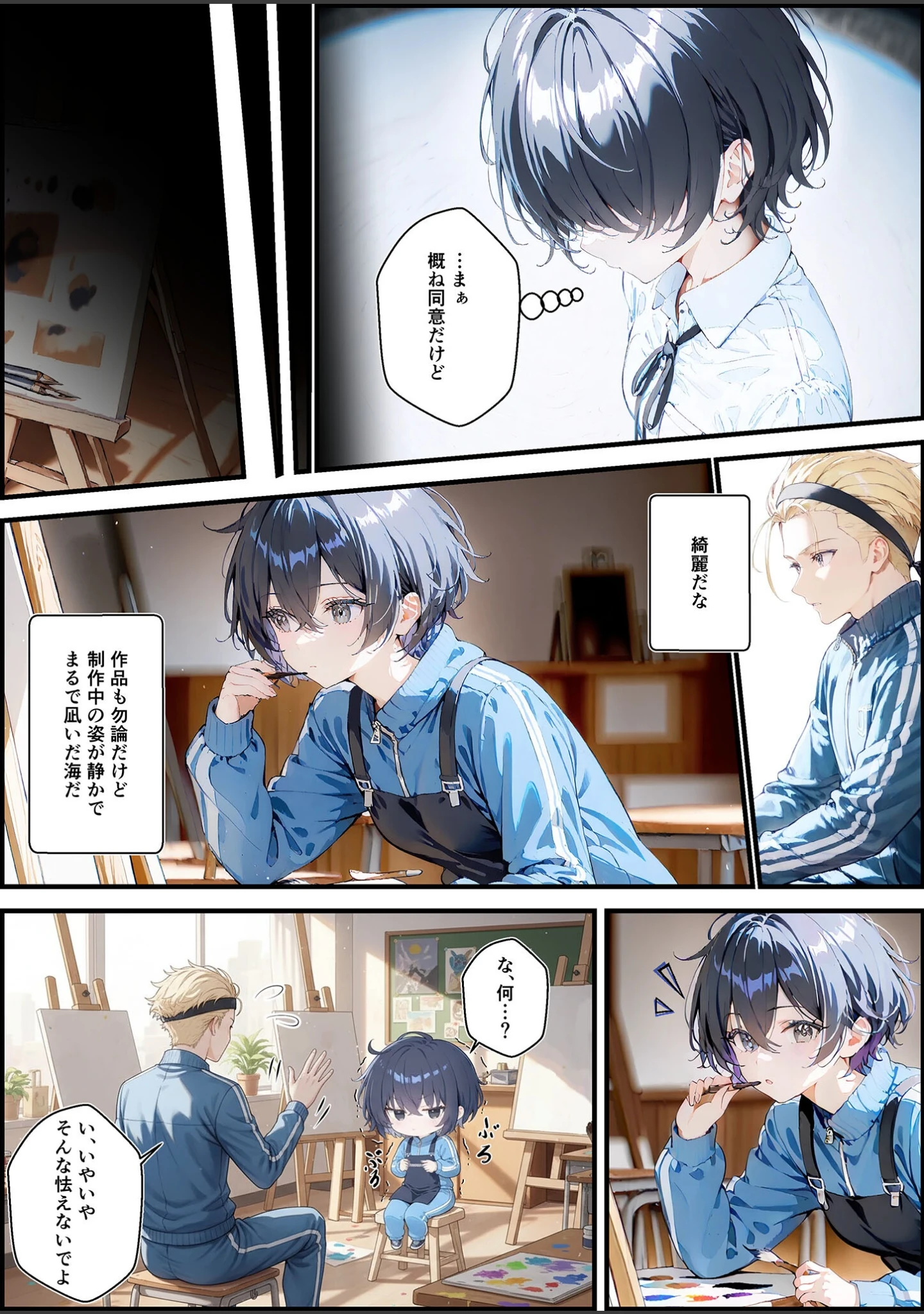 「君と僕の額縁 モザイク版」（初恋ラボ） 試し読み 18ページ目