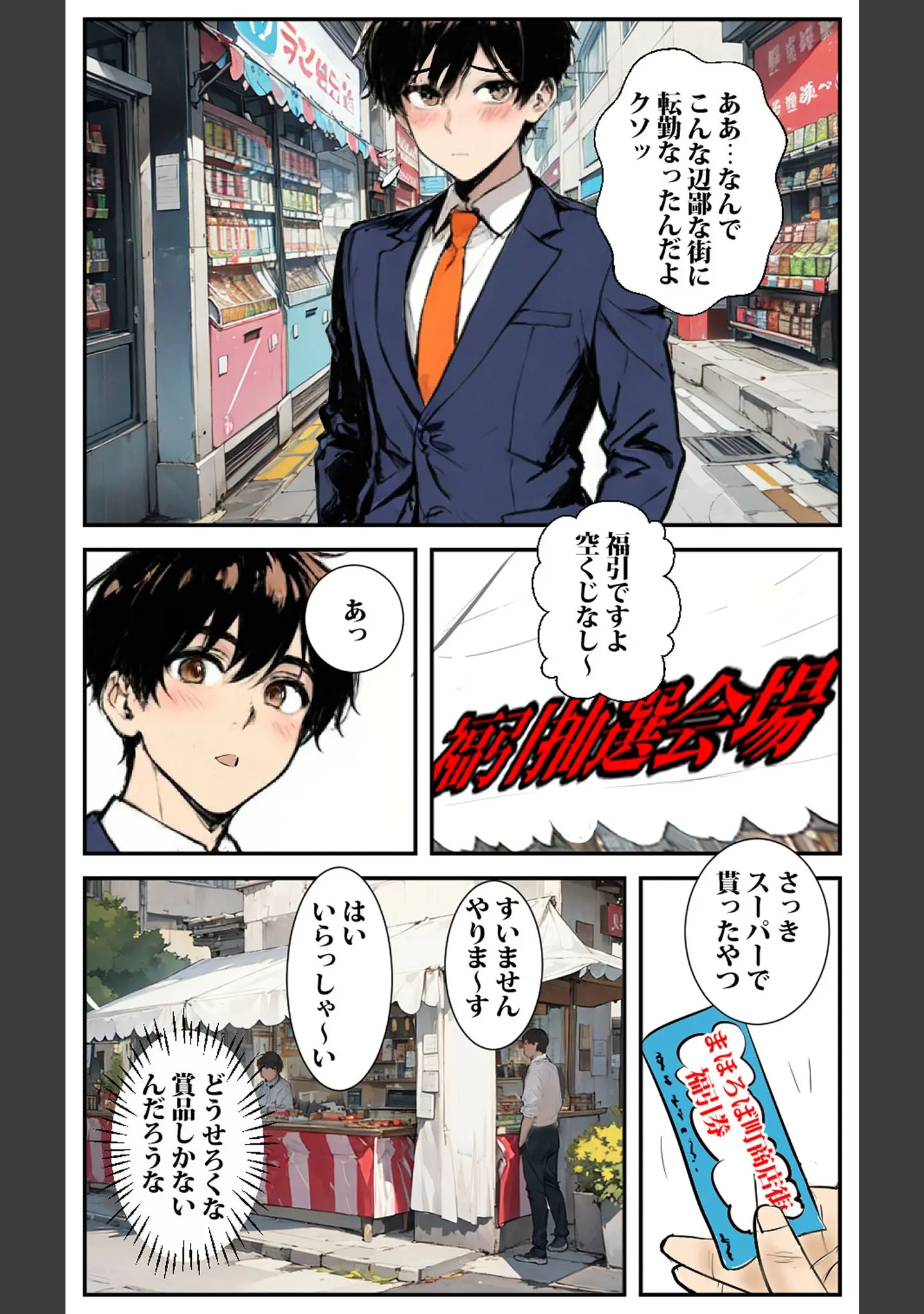 「商店街の福引き引いたら人妻が当たった モザイク版」（東京漫画研究所） 試し読み 4ページ目