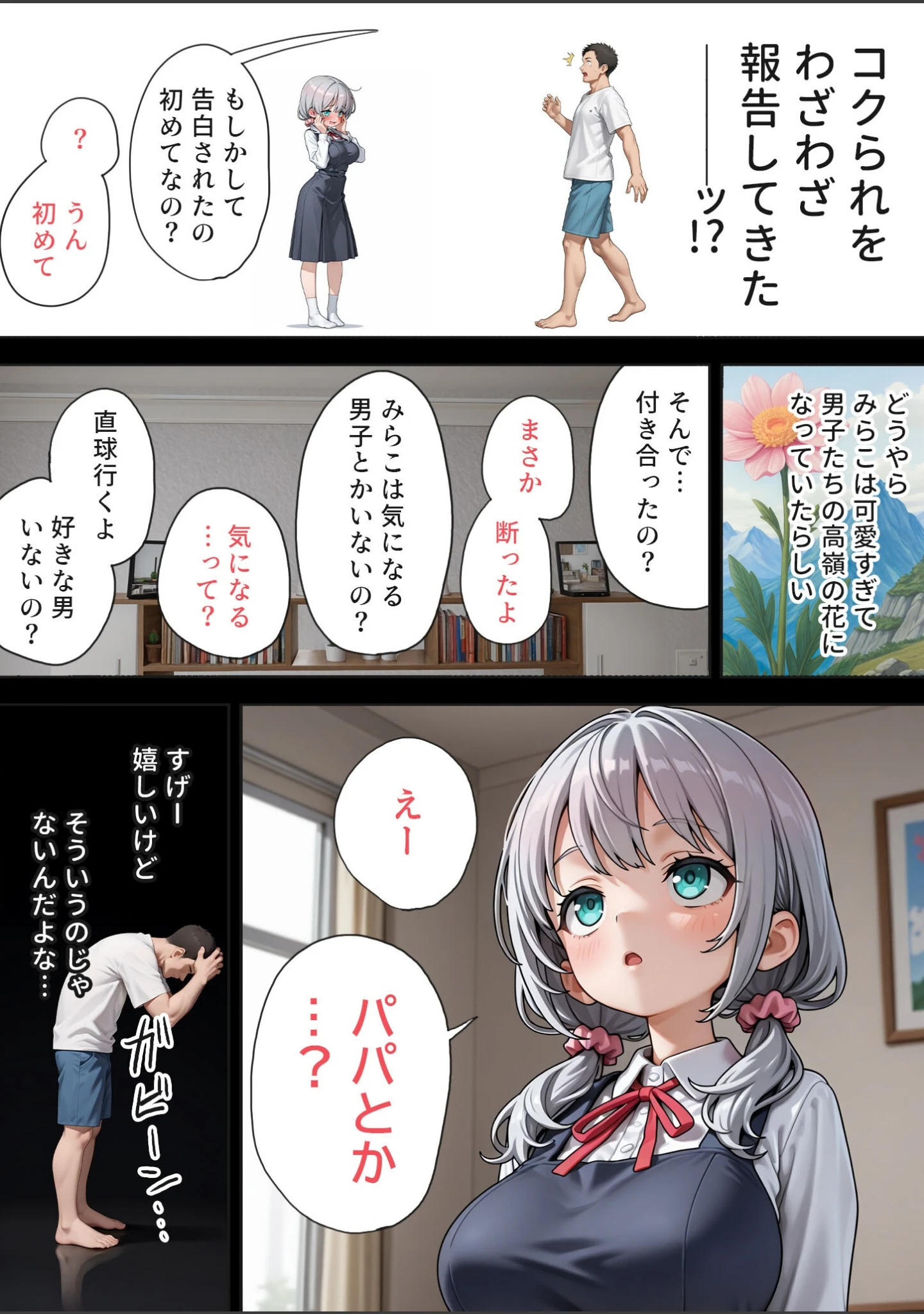 「娘の告白 モザイク版」（愛・筋肉博） 試し読み 8ページ目