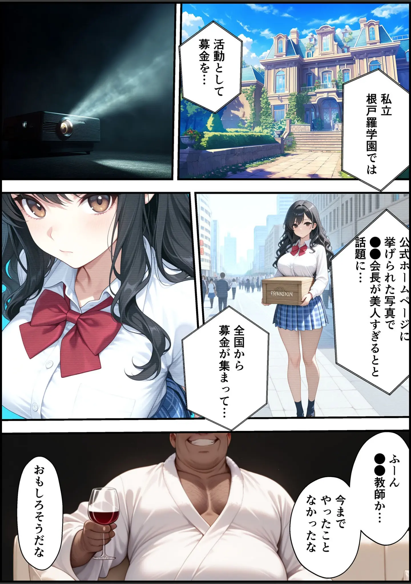 「上級国民に支配された学園生徒会長が学園を守るため処女喪失ショーを行う話 モザイク版」（バベル太郎） 試し読み 14ページ目