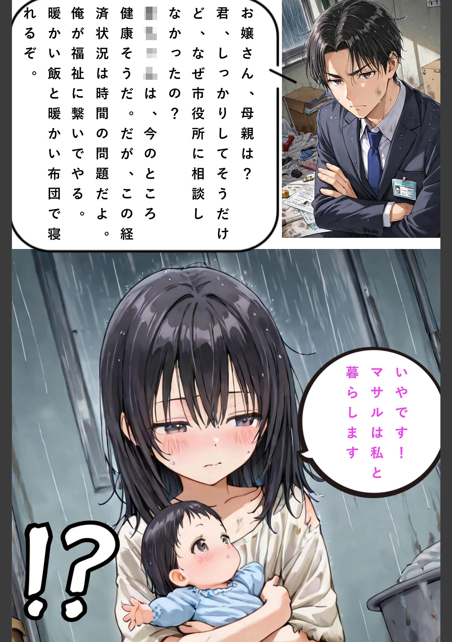 「レ○プされていた少女を保護したら花嫁になった話 モザイク版」（hentaiedge） 試し読み 8ページ目
