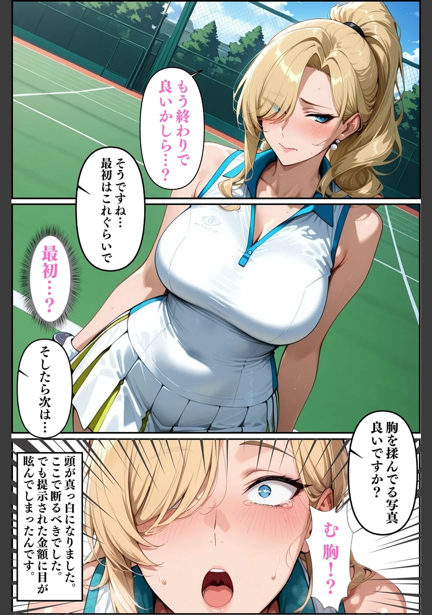 「人妻ですが雌でした〜イきたくないのに醜顔アクメ テニスコーチが醜態晒した日〜 モザイク版」（Uスタス） 試し読み 11ページ目