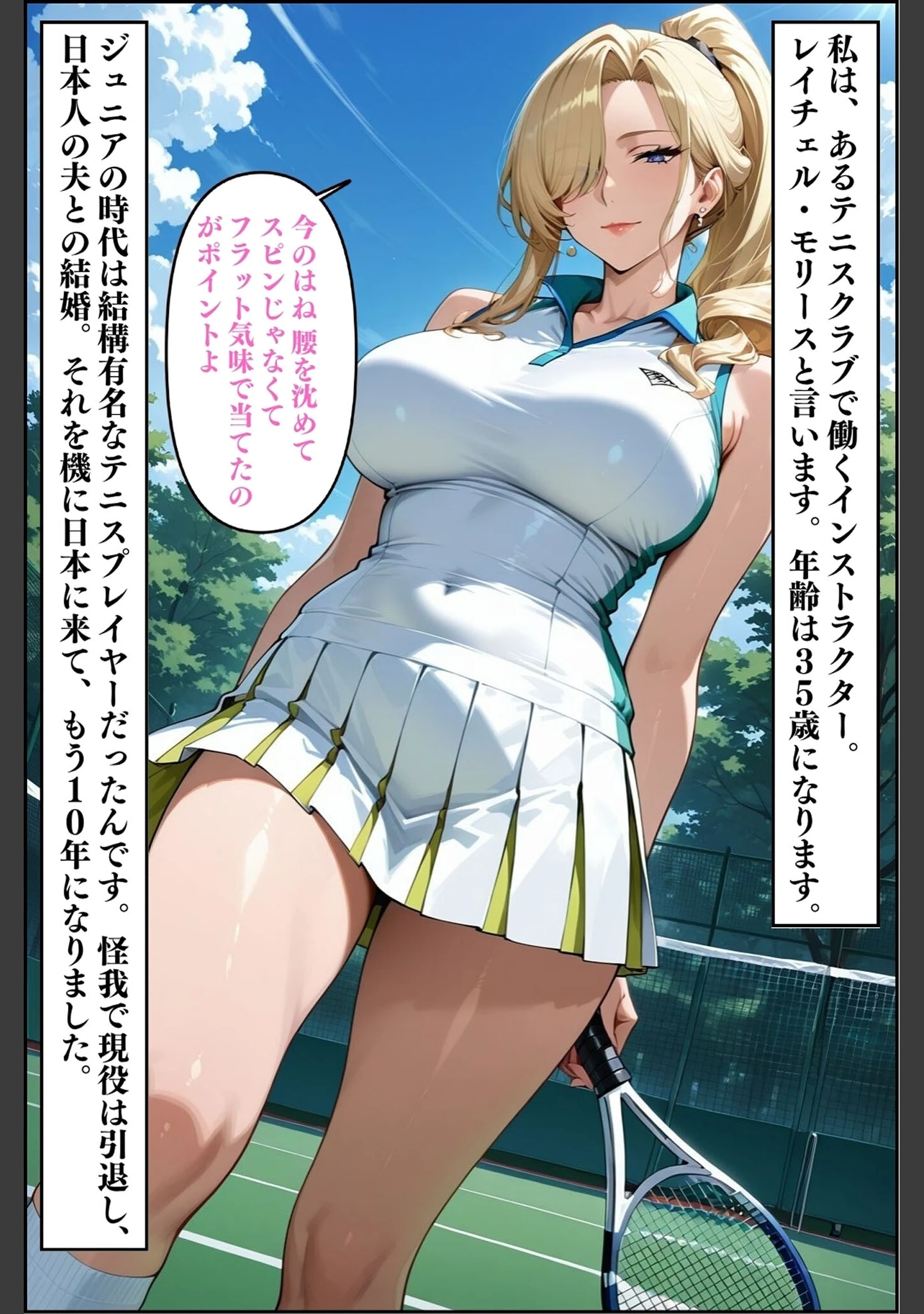 「人妻ですが雌でした〜イきたくないのに醜顔アクメ テニスコーチが醜態晒した日〜 モザイク版」（Uスタス） 試し読み 4ページ目