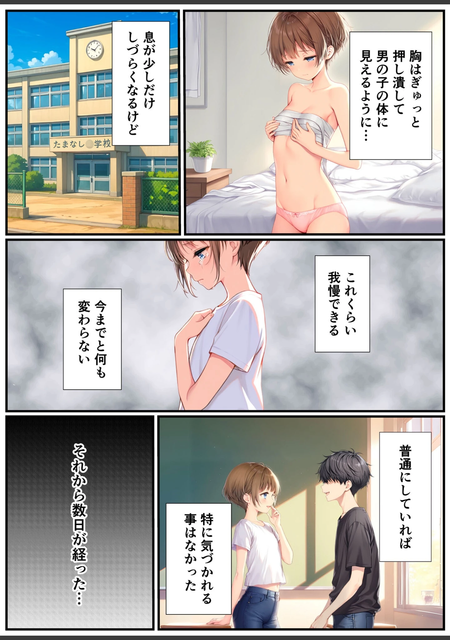 「子●誕生〜女の子になった体でセックスに溺れる学園生活〜 モザイク版」（悪魔ほろほろ） 試し読み 12ページ目
