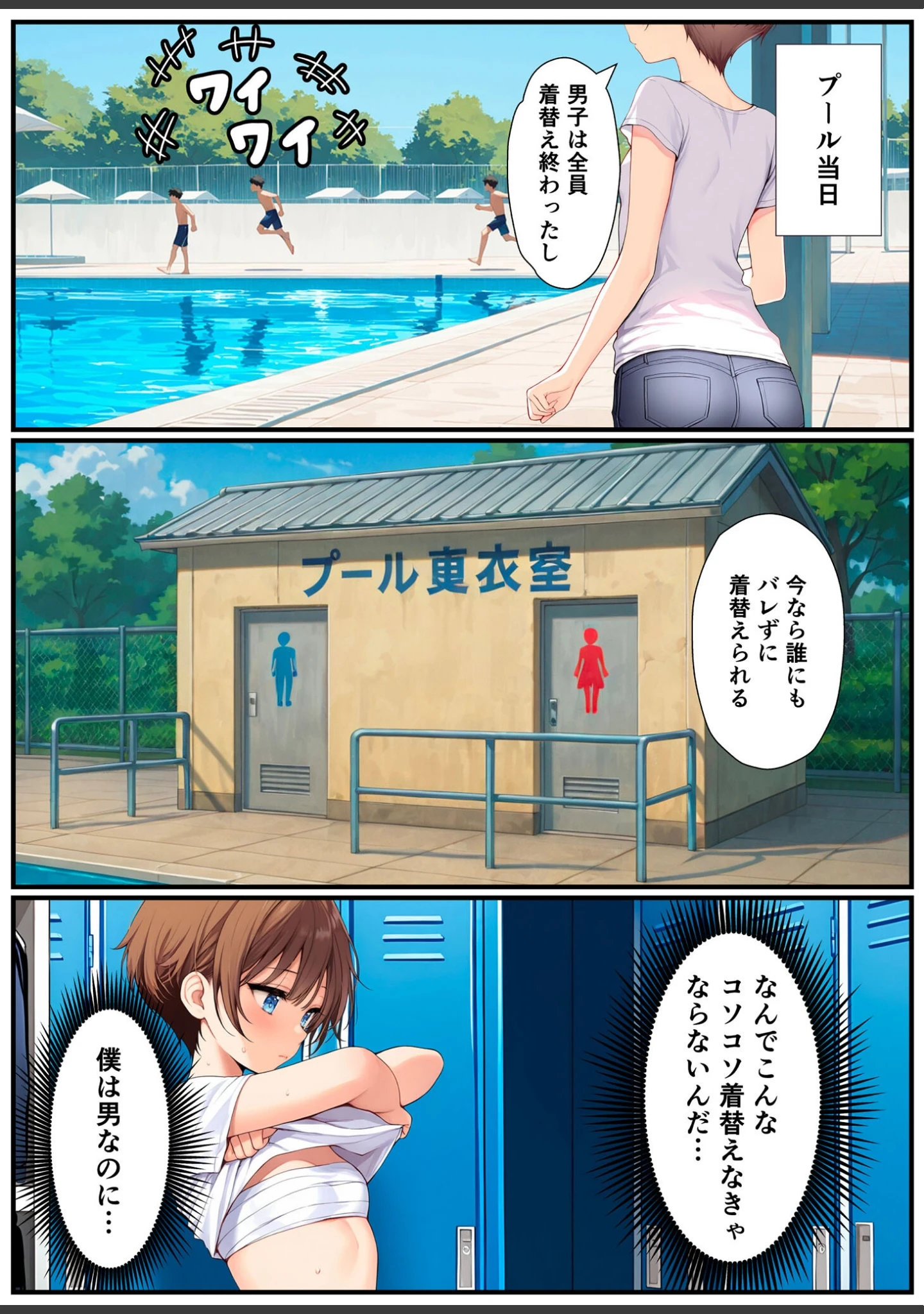 「子●誕生〜女の子になった体でセックスに溺れる学園生活〜 モザイク版」（悪魔ほろほろ） 試し読み 14ページ目