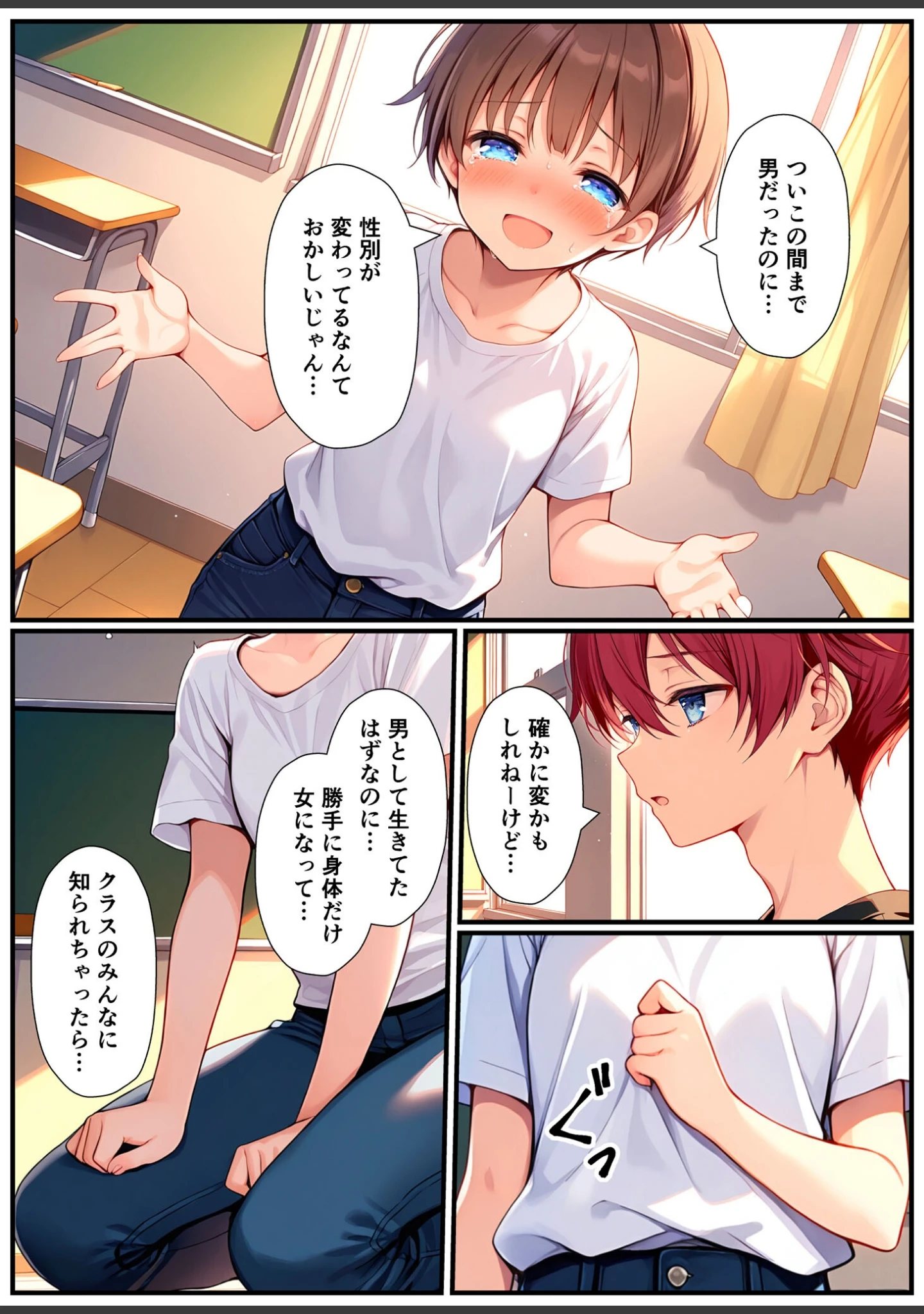 「子●誕生〜女の子になった体でセックスに溺れる学園生活〜 モザイク版」（悪魔ほろほろ） 試し読み 21ページ目