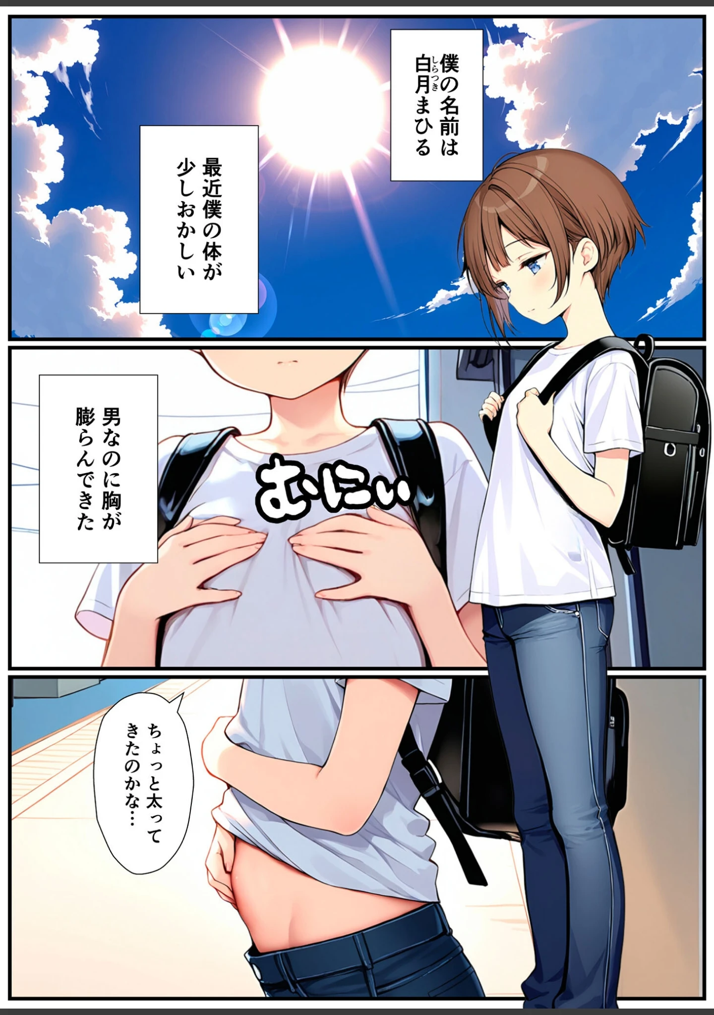 「子●誕生〜女の子になった体でセックスに溺れる学園生活〜 モザイク版」（悪魔ほろほろ） 試し読み 2ページ目