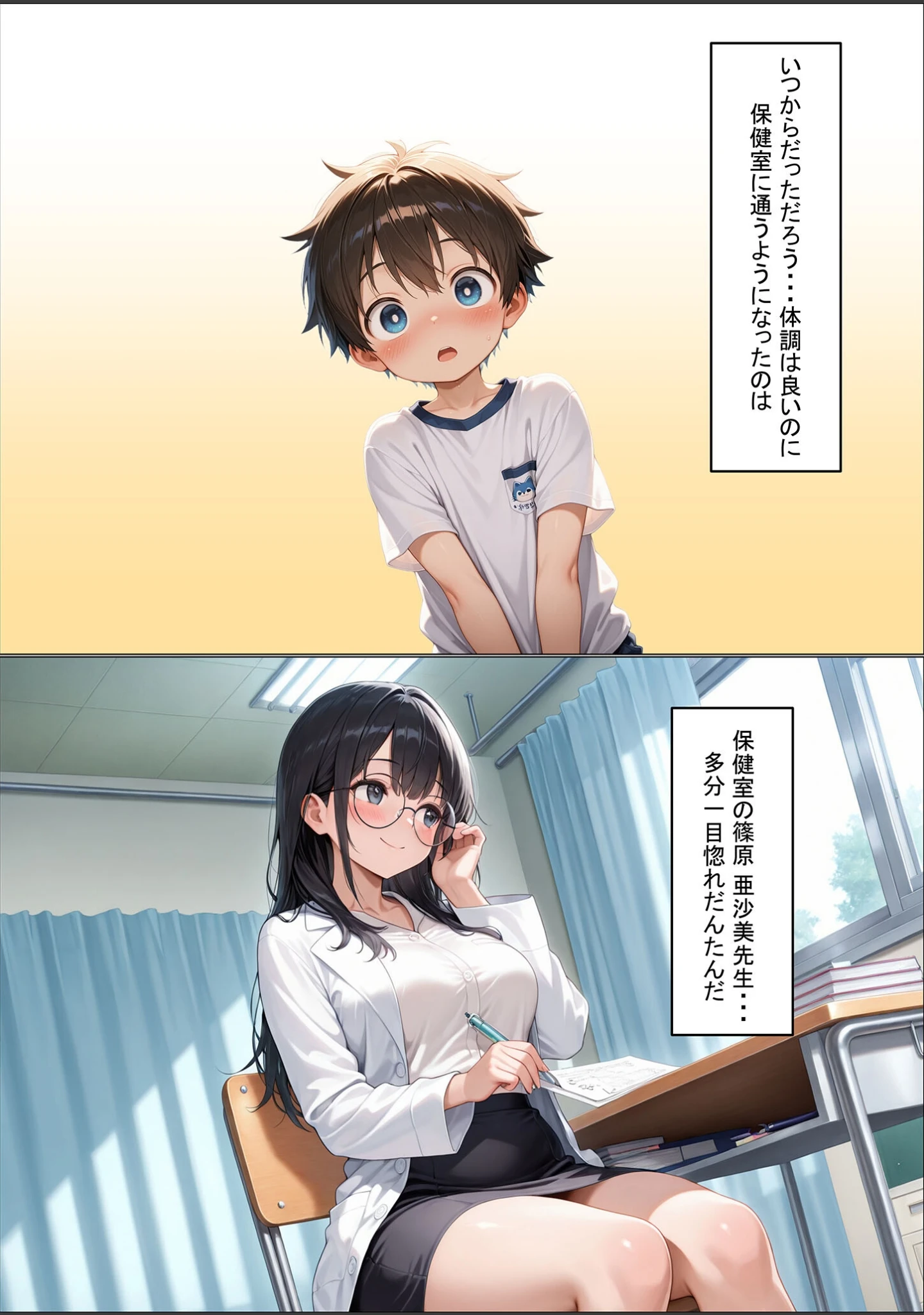 「今日からボクが保健室の●●（ハート） 〜純粋な恋心が歪んだ気持ちに変わる…〜 モザイク版」（性転の空） 試し読み 3ページ目