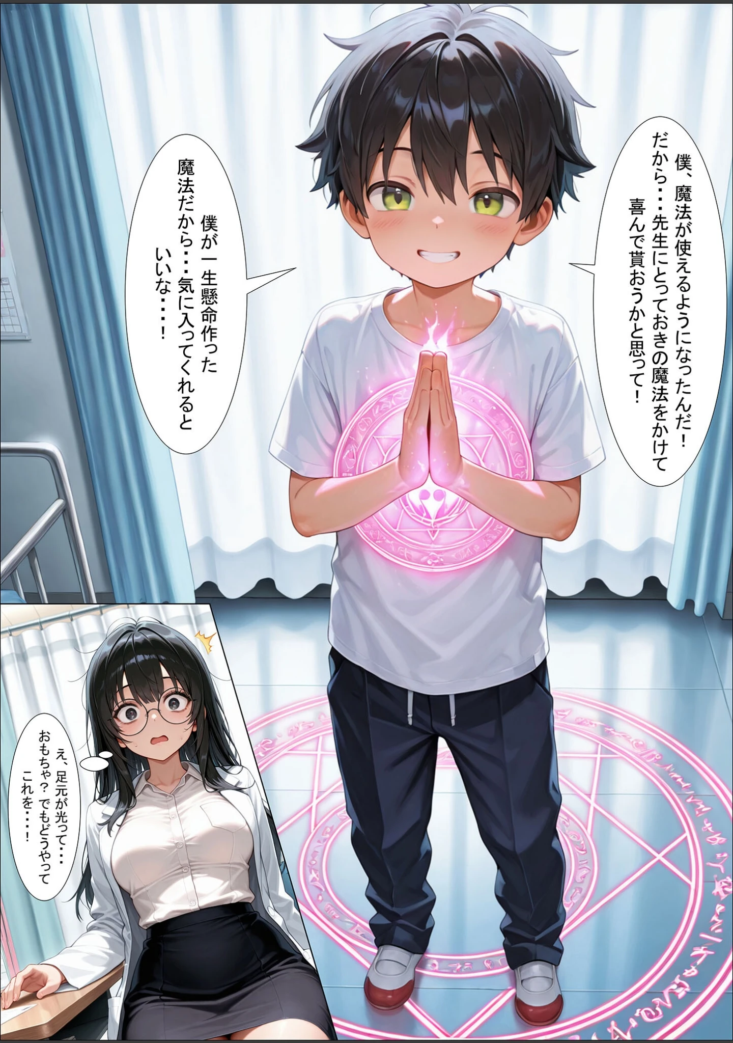 「今日からボクが保健室の●●（ハート） 〜純粋な恋心が歪んだ気持ちに変わる…〜 モザイク版」（性転の空） 試し読み 6ページ目