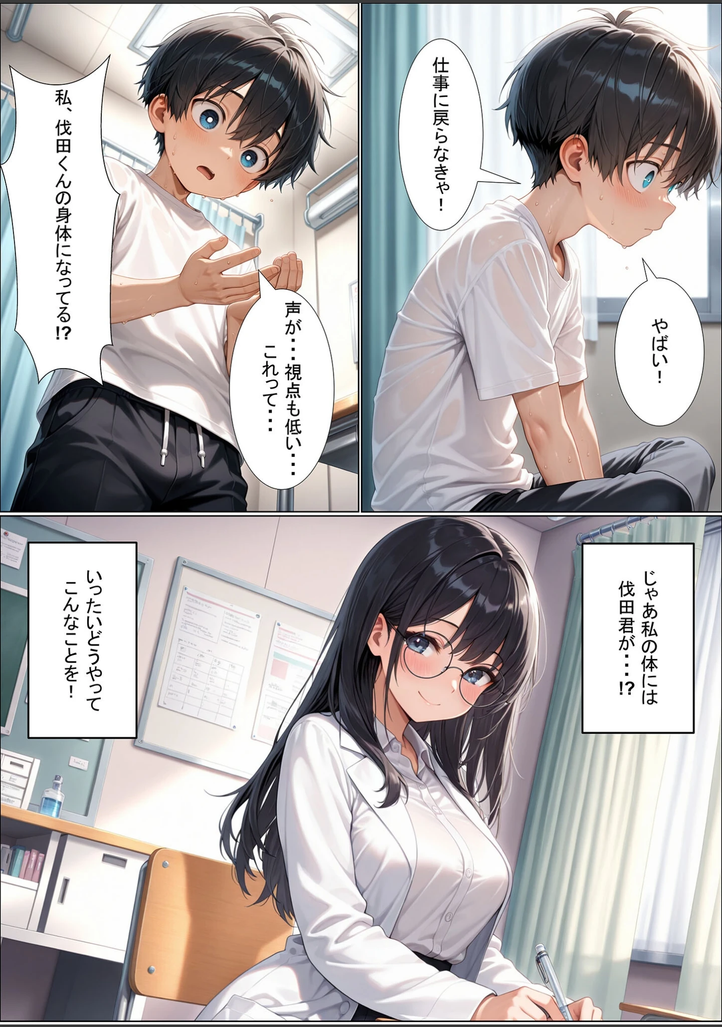 「今日からボクが保健室の●●（ハート） 〜純粋な恋心が歪んだ気持ちに変わる…〜 モザイク版」（性転の空） 試し読み 8ページ目