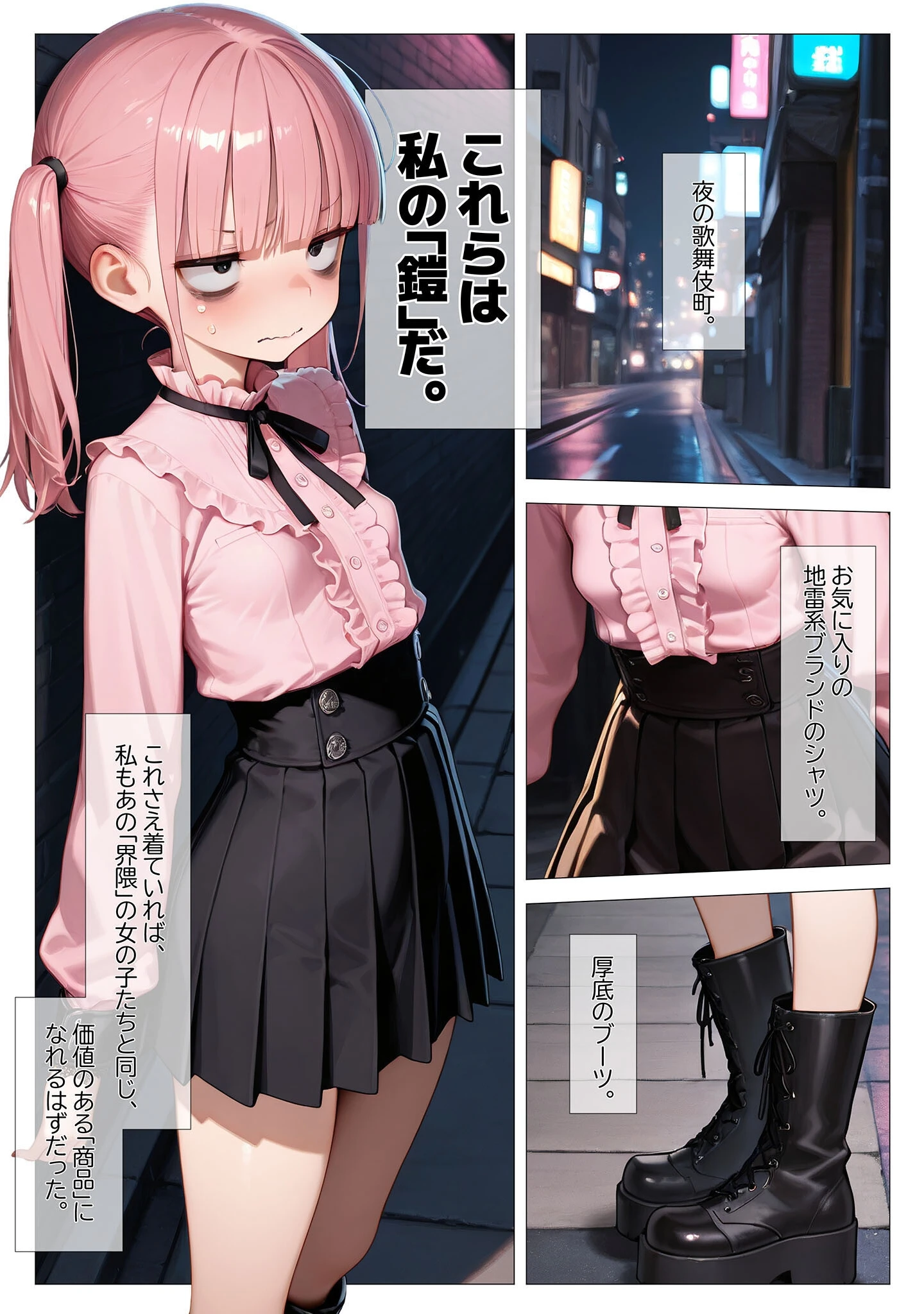 「地雷系ブス、おじさんを買う。 モザイク版」（kz） 試し読み 3ページ目