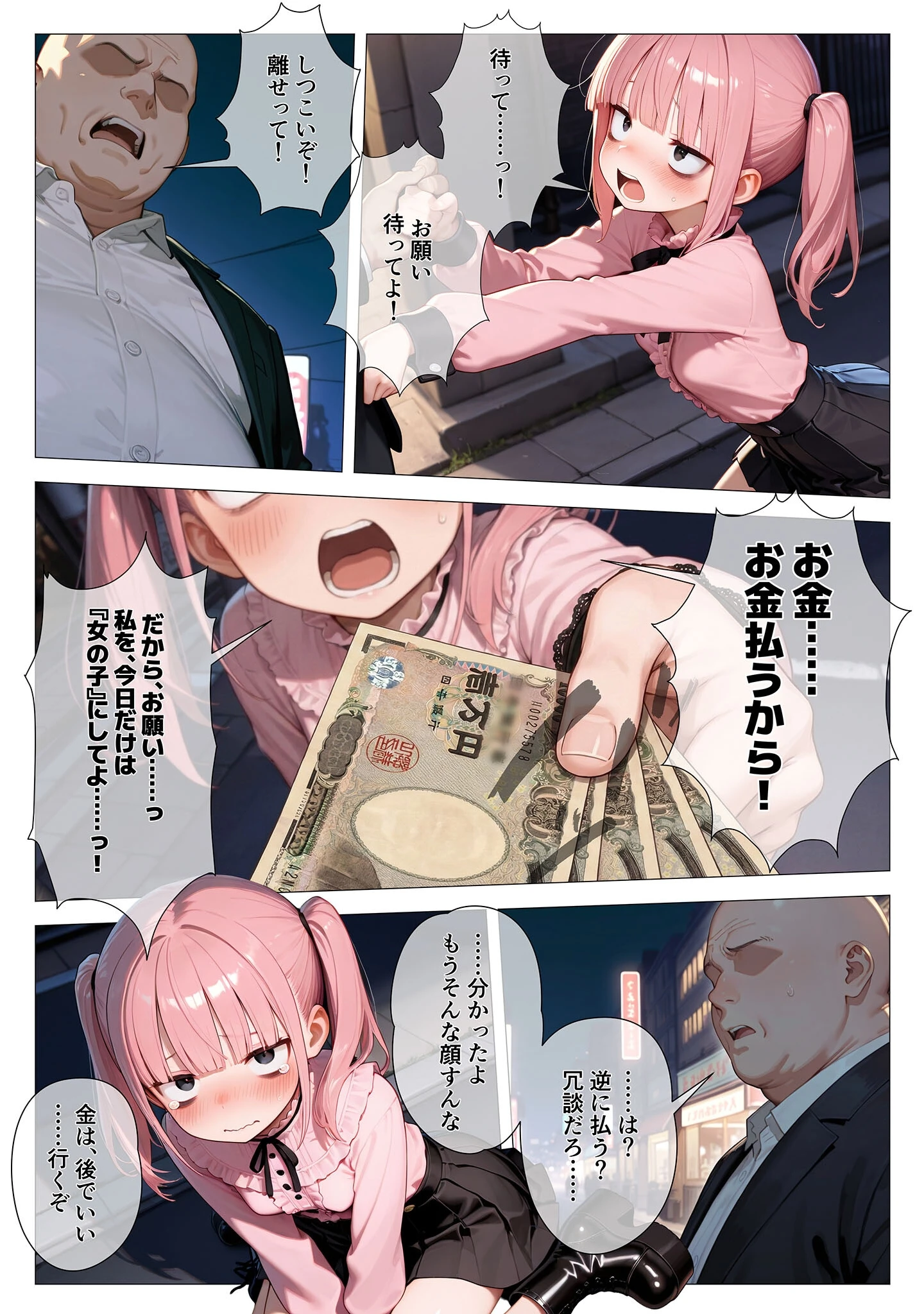「地雷系ブス、おじさんを買う。 モザイク版」（kz） 試し読み 9ページ目