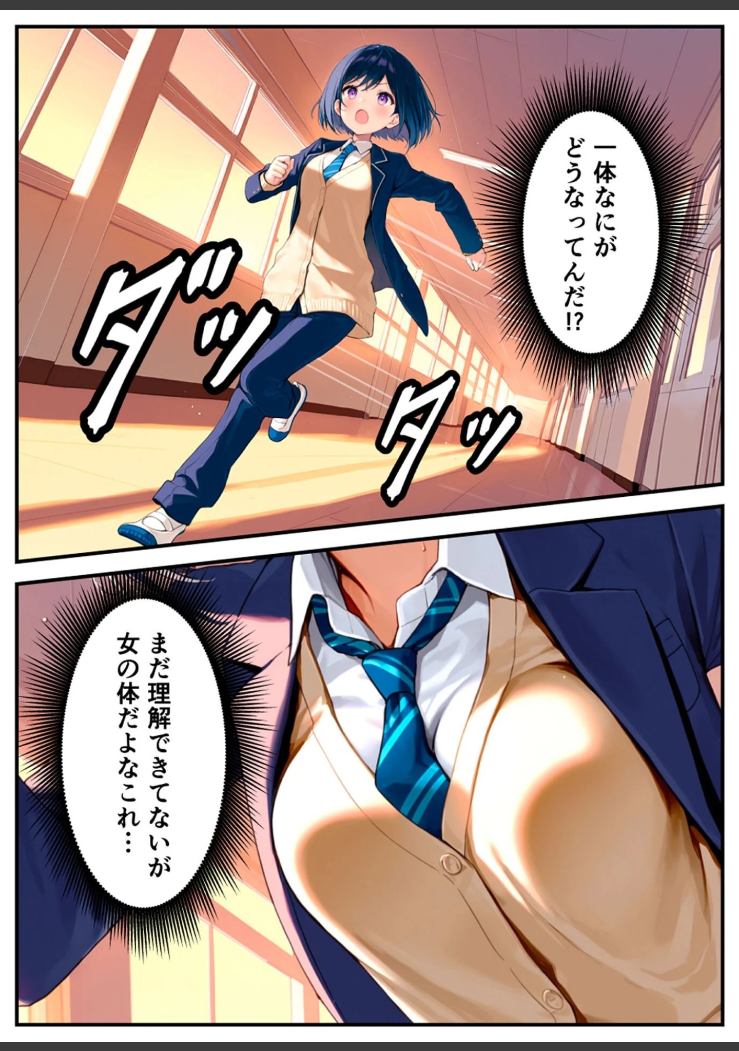 「好きな子にフラれて女体化させられた生徒会長がマチアプで出会った同級生にメス堕ちする話 モザイク版」（悪魔ほろほろ） 試し読み 14ページ目