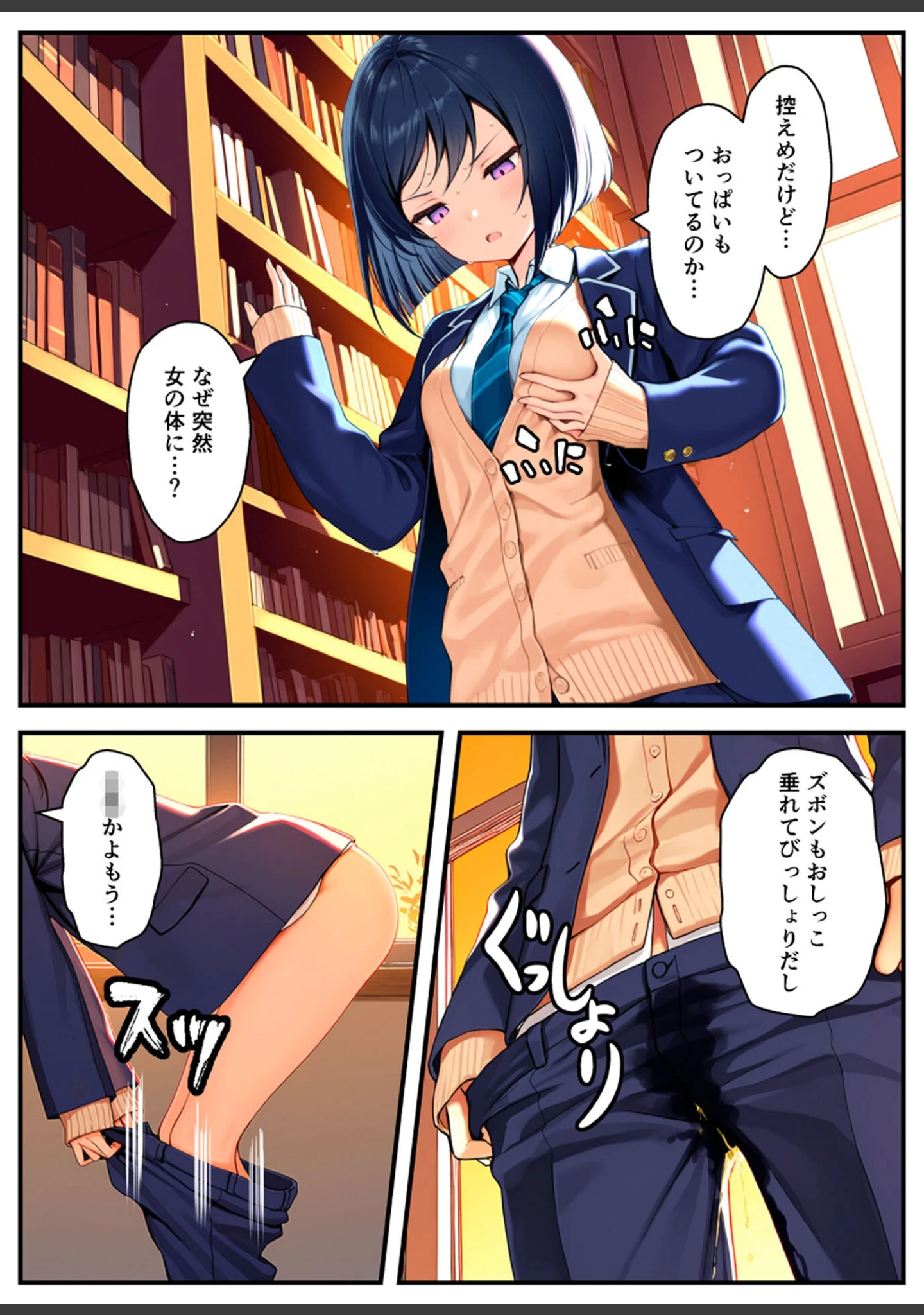 「好きな子にフラれて女体化させられた生徒会長がマチアプで出会った同級生にメス堕ちする話 モザイク版」（悪魔ほろほろ） 試し読み 16ページ目