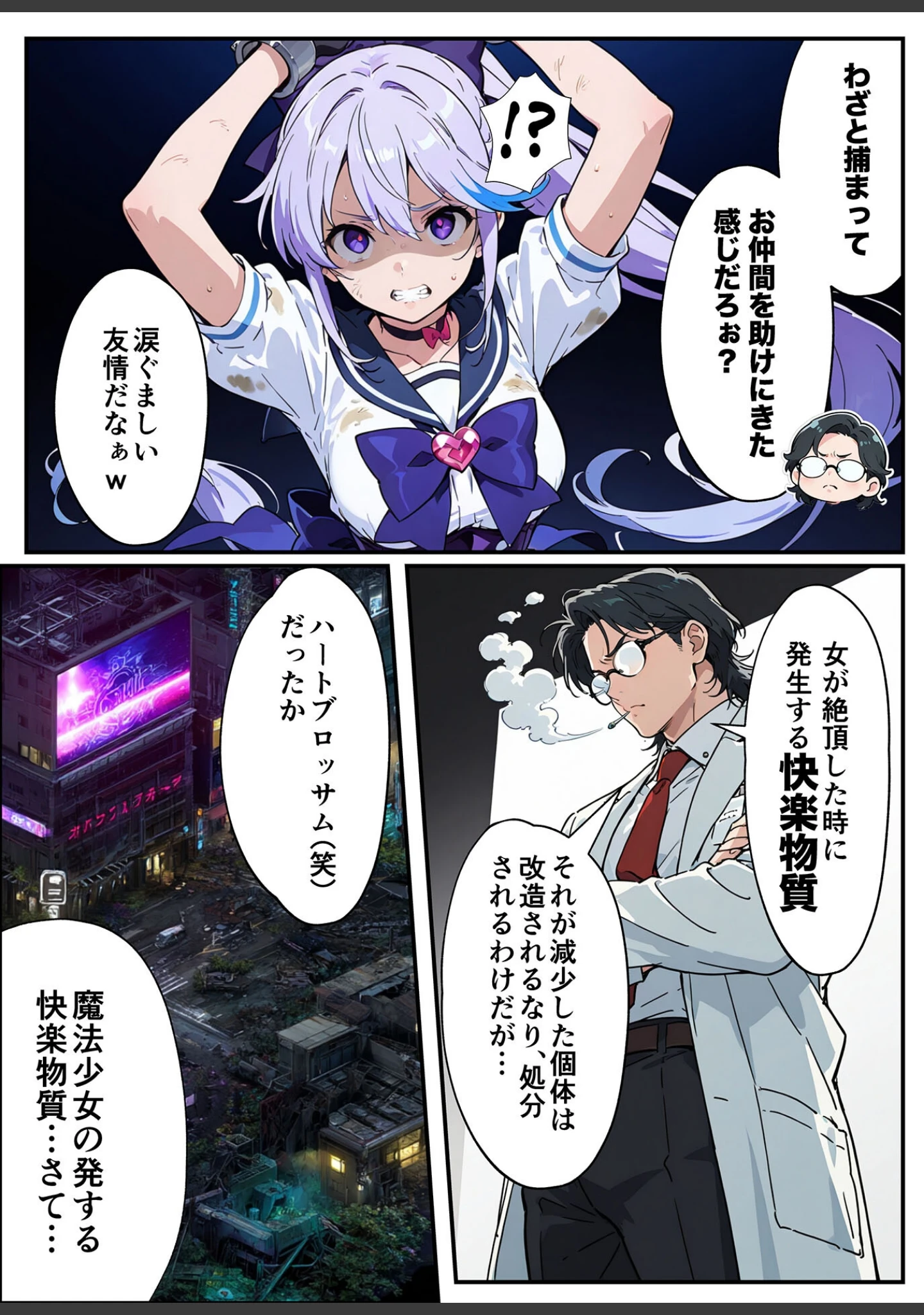 「AIが支配する世界で人類を裏切った俺は正義の魔法少女をドスケベ●●する モザイク版」（MTコミック） 試し読み 10ページ目