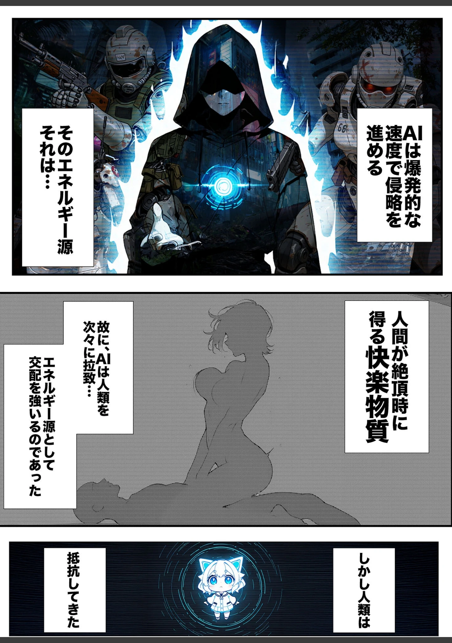 「AIが支配する世界で人類を裏切った俺は正義の魔法少女をドスケベ●●する モザイク版」（MTコミック） 試し読み 6ページ目